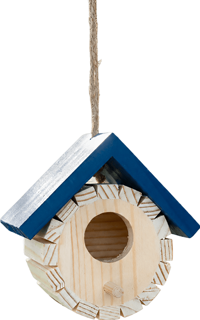 Wooden Semicircle Hanging Bird House
