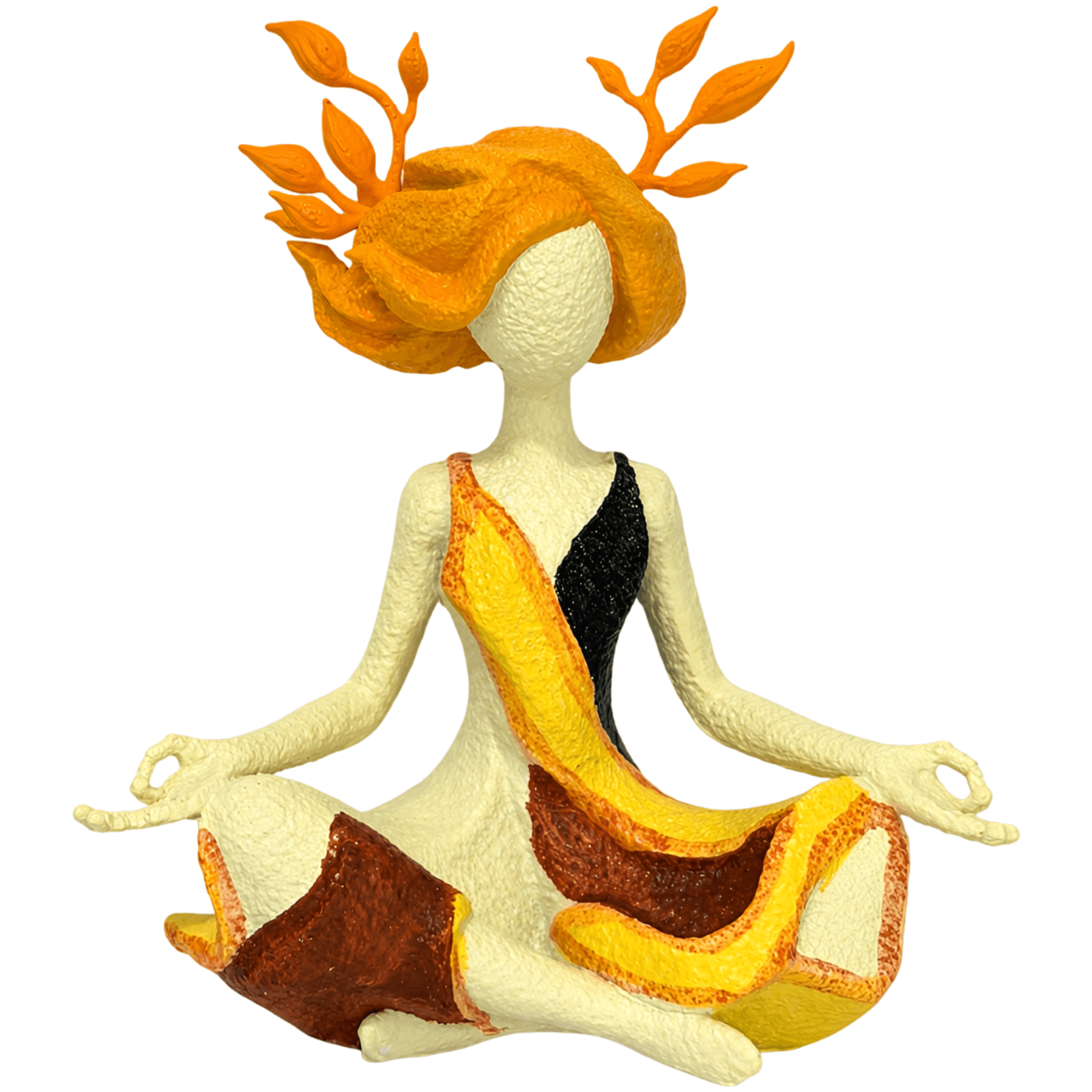 Abstract Zen Figurine with Leafy Antlers