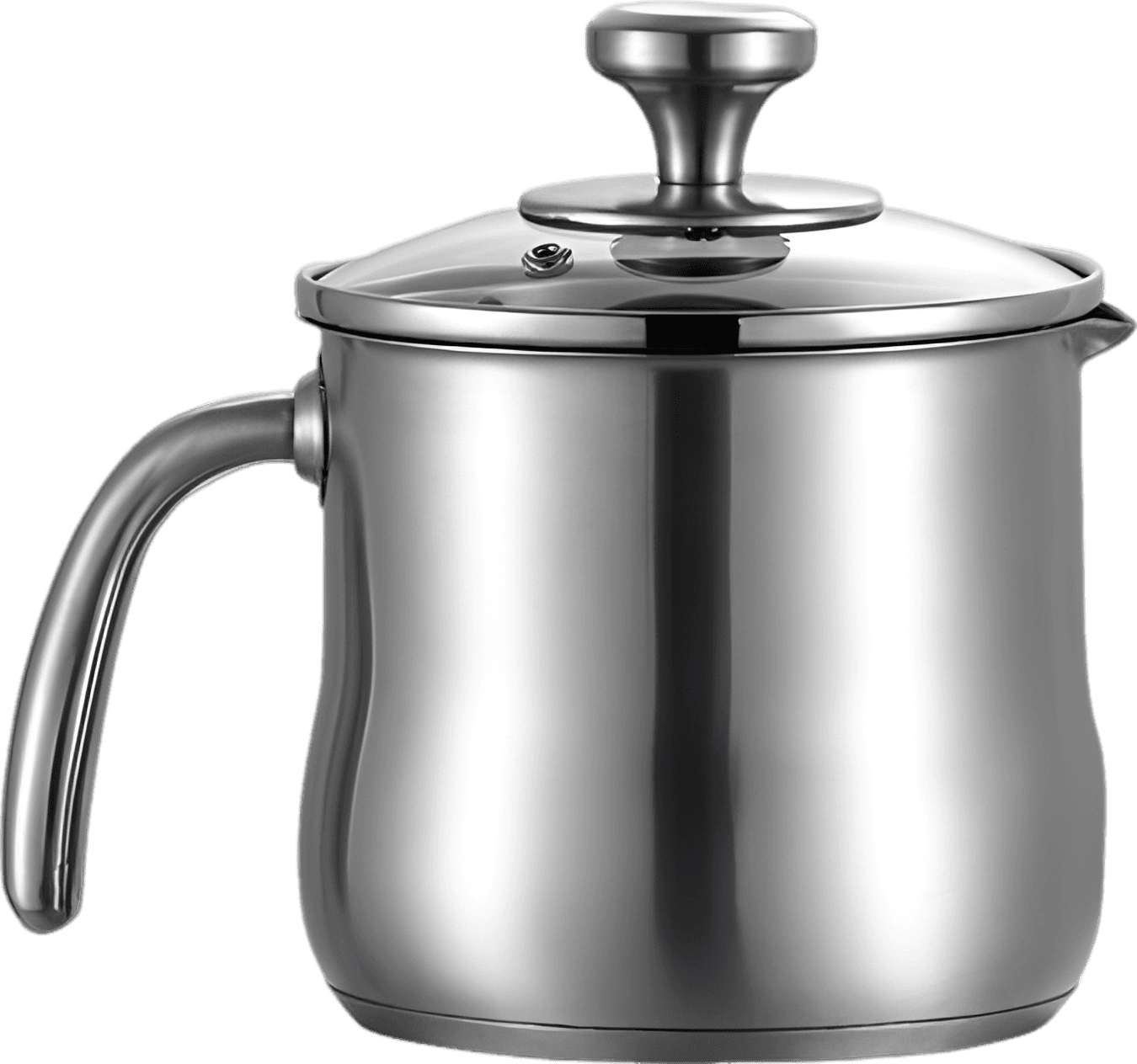 2.1-Quart Stainless Steel Saucepan with Glass Lid