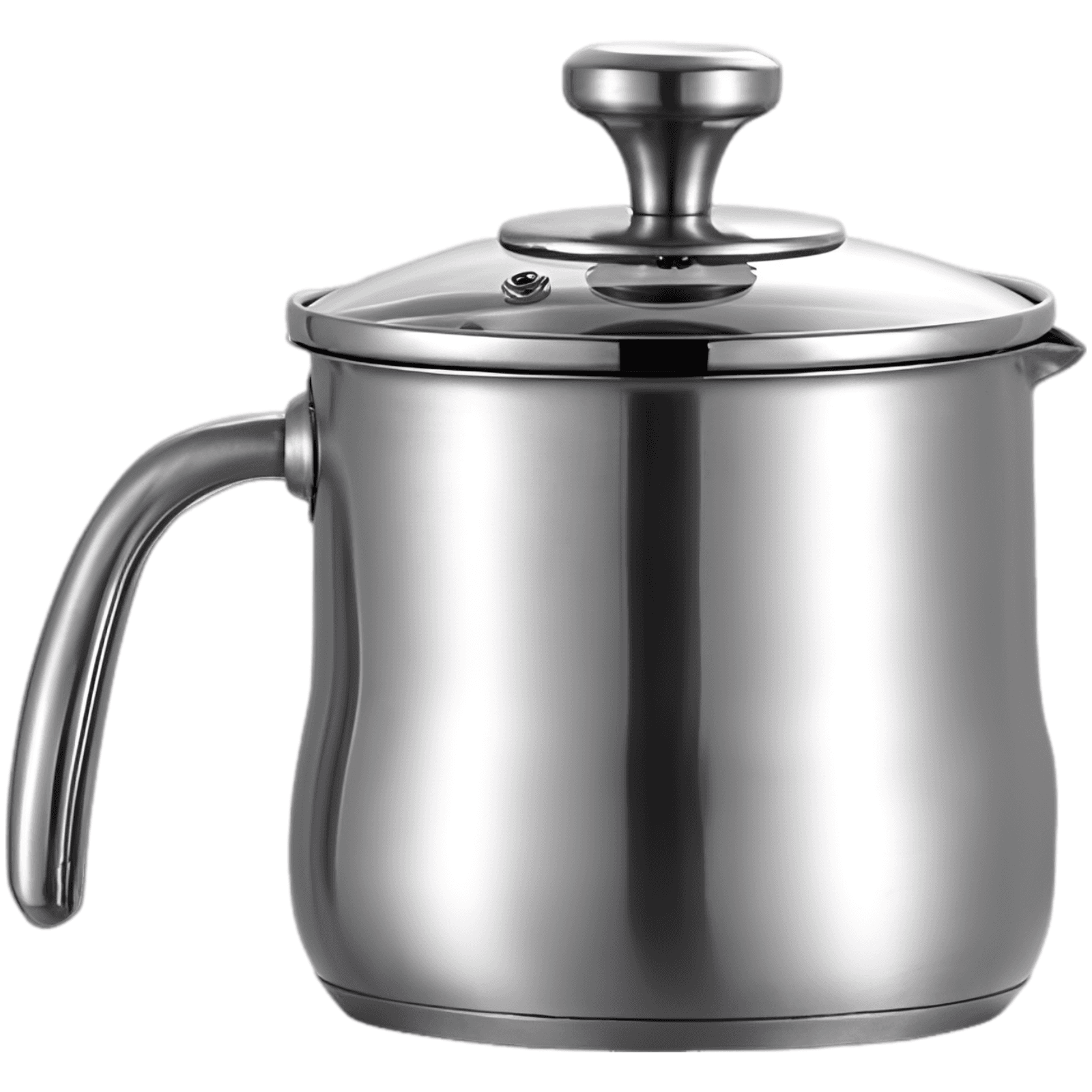 2.1-Quart Stainless Steel Saucepan with Glass Lid
