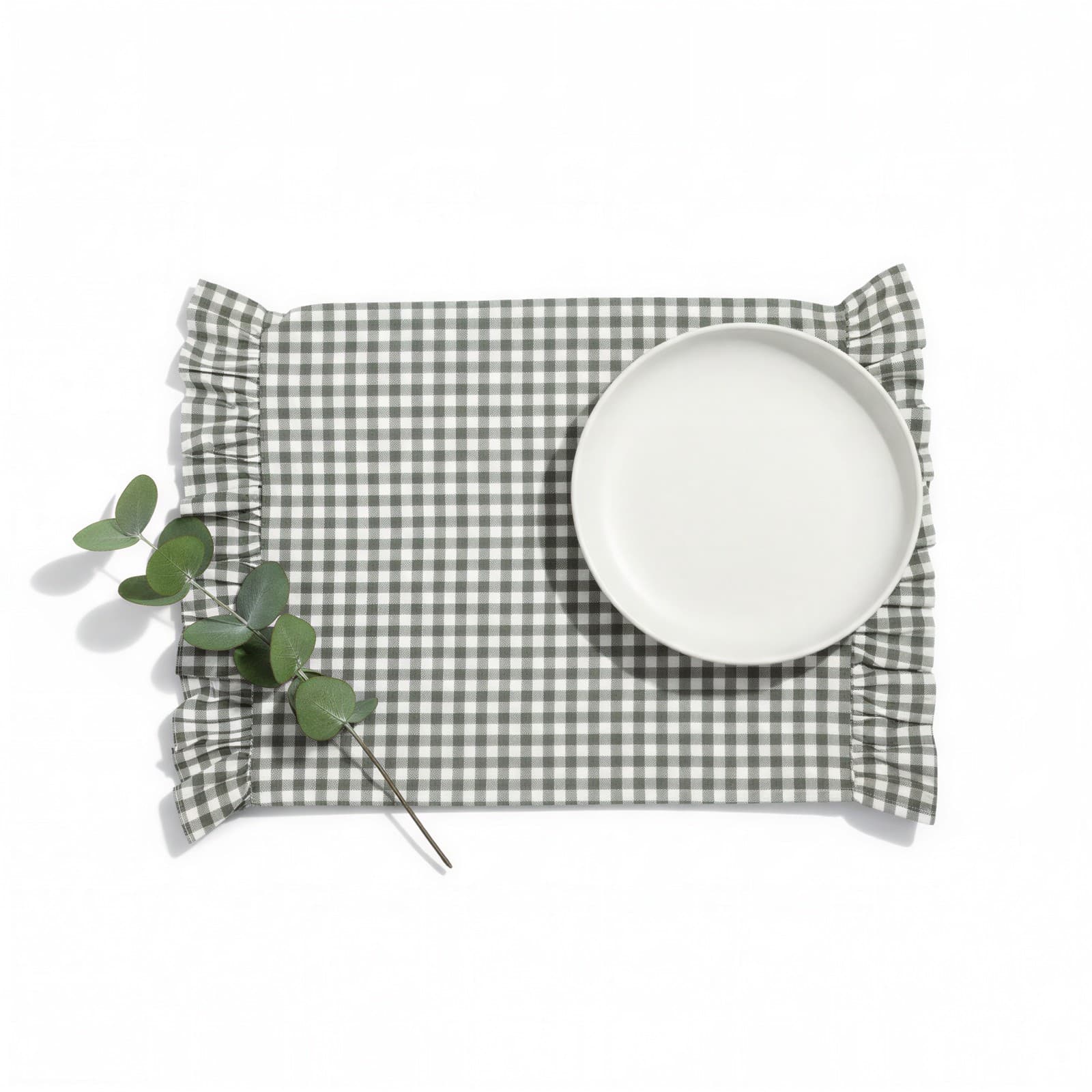 Gingham Ruffled Kitchen Towels