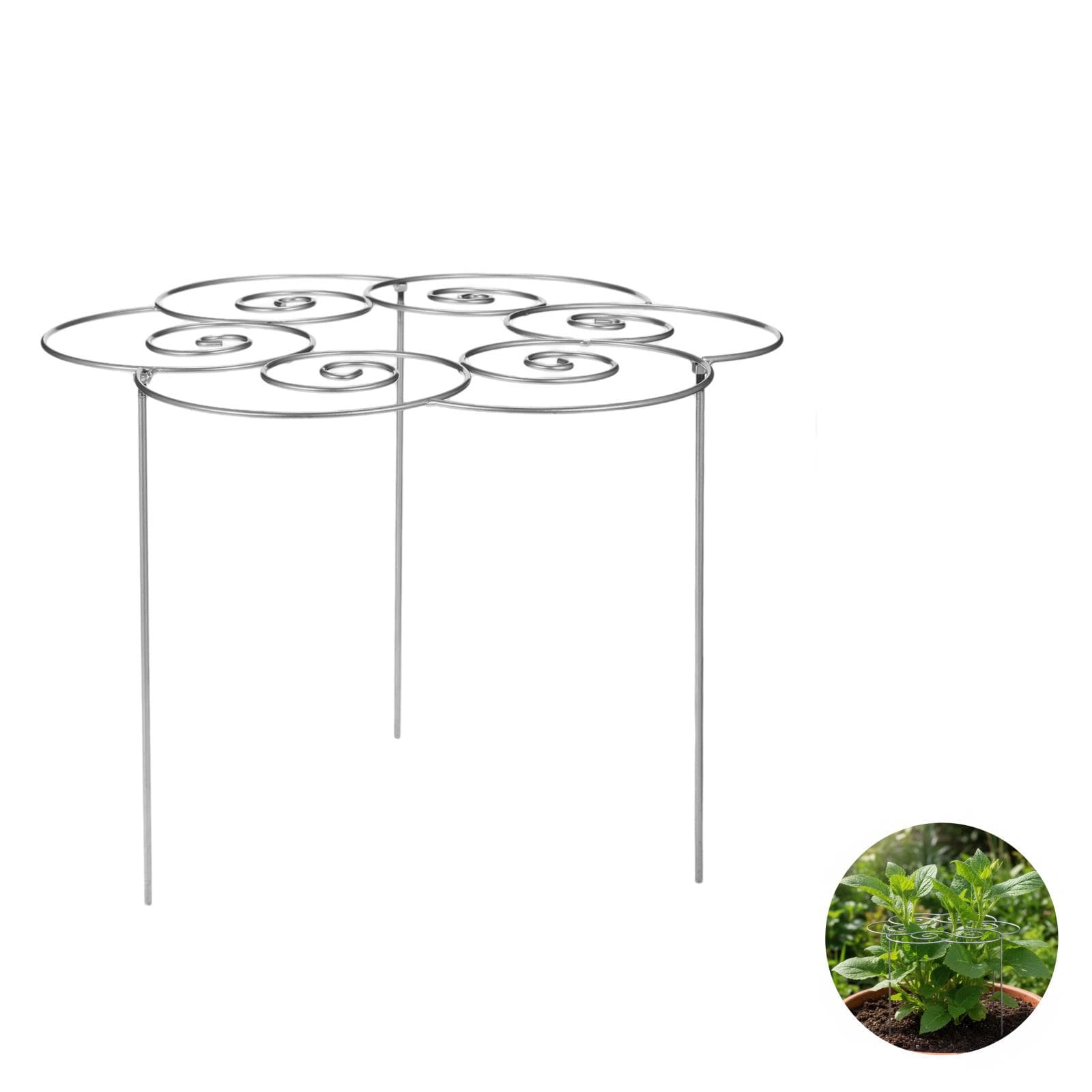 Cloud Spiral Metal Plant Support Rings