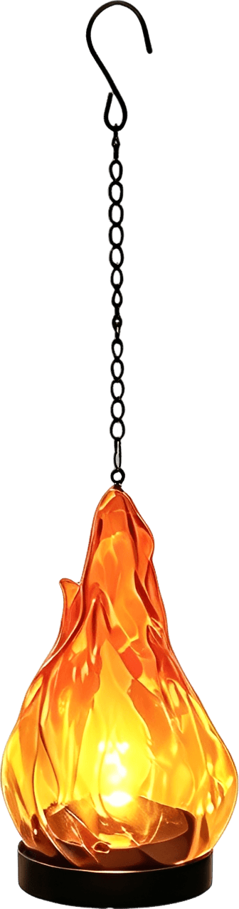 Solar Flame Hanging Light
