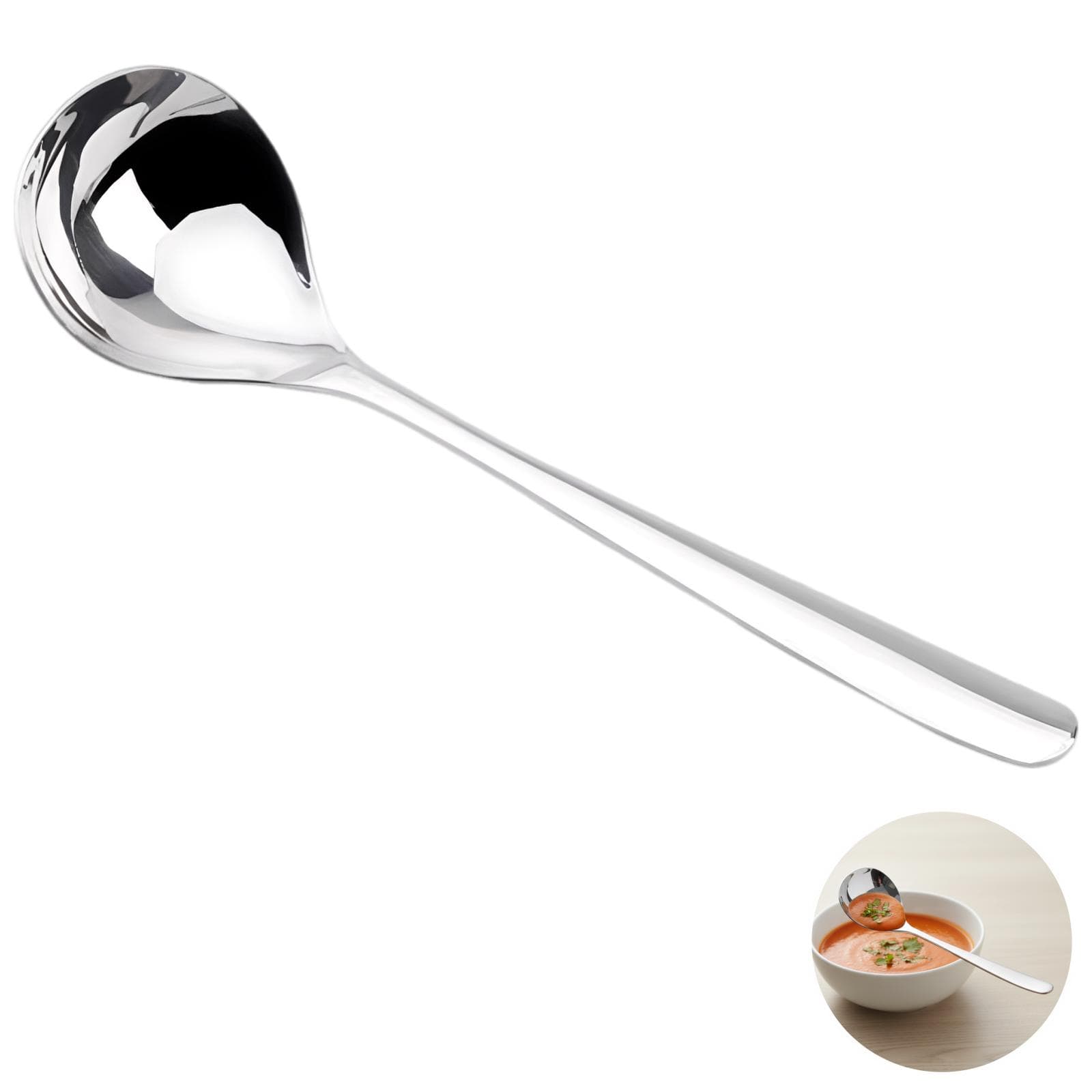 Premium 18/10 Stainless Steel Heart Soup Spoon Set