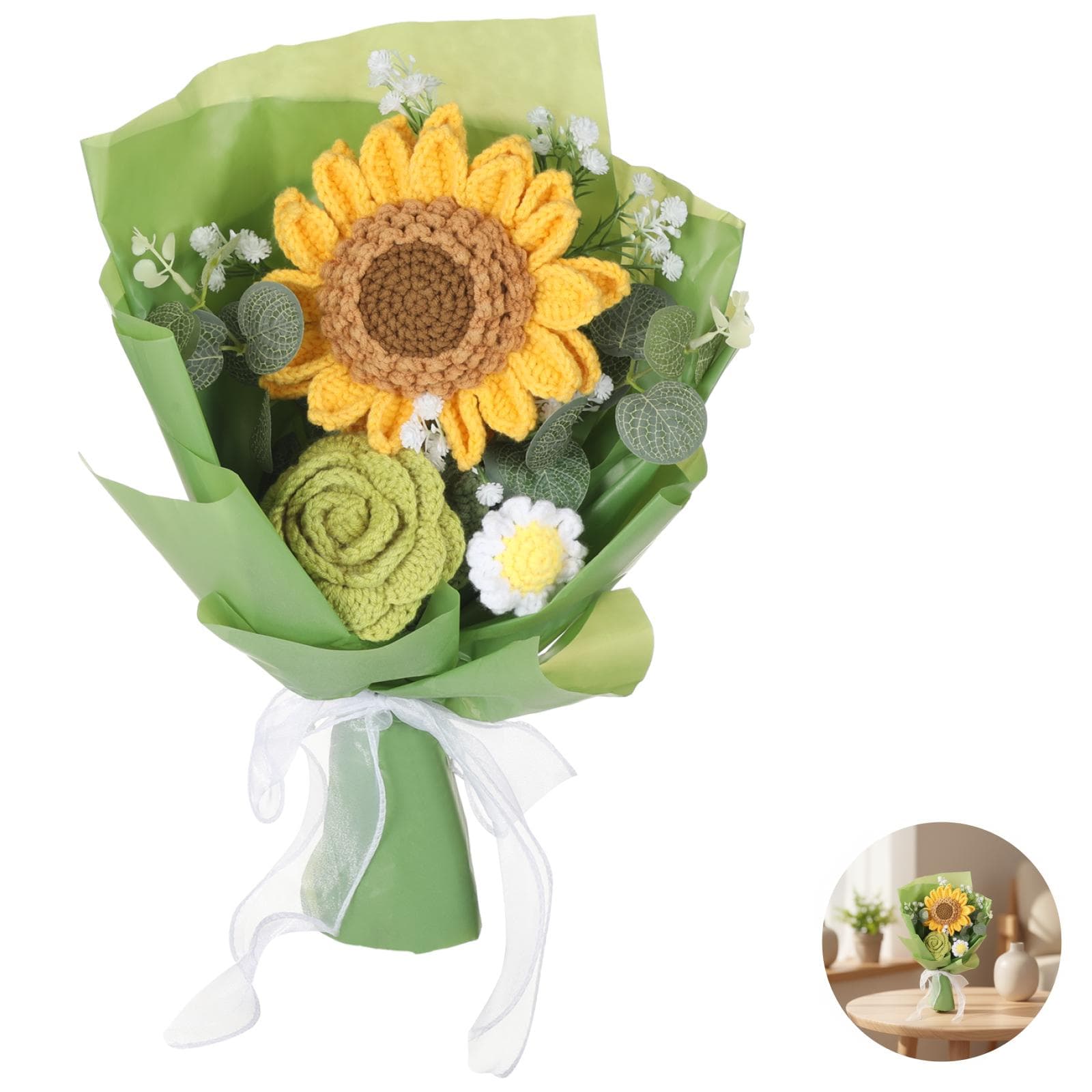 Handcrafted Crochet Sunflower Bouquet