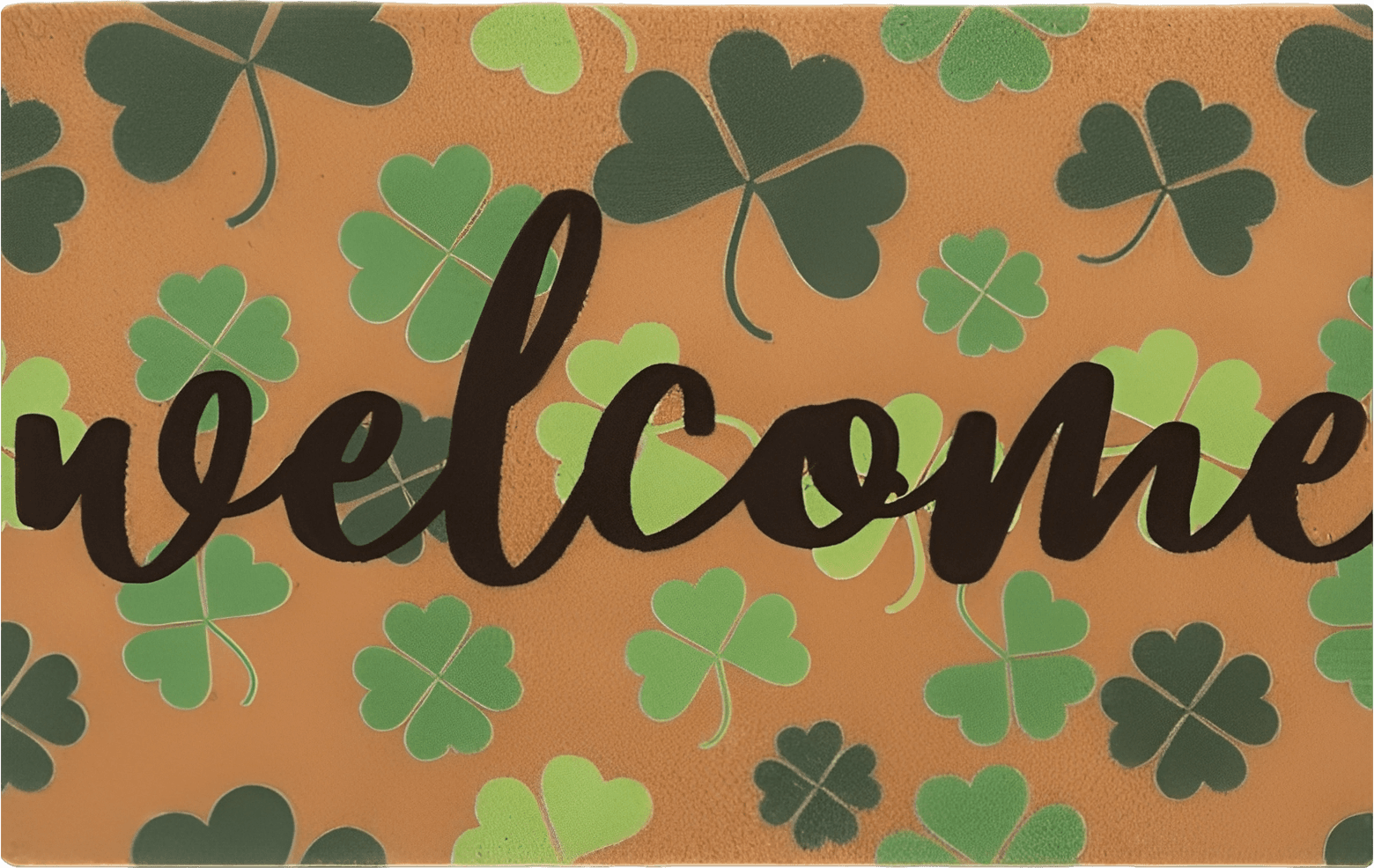 St. Patrick's Day Clover Welcome Mat
