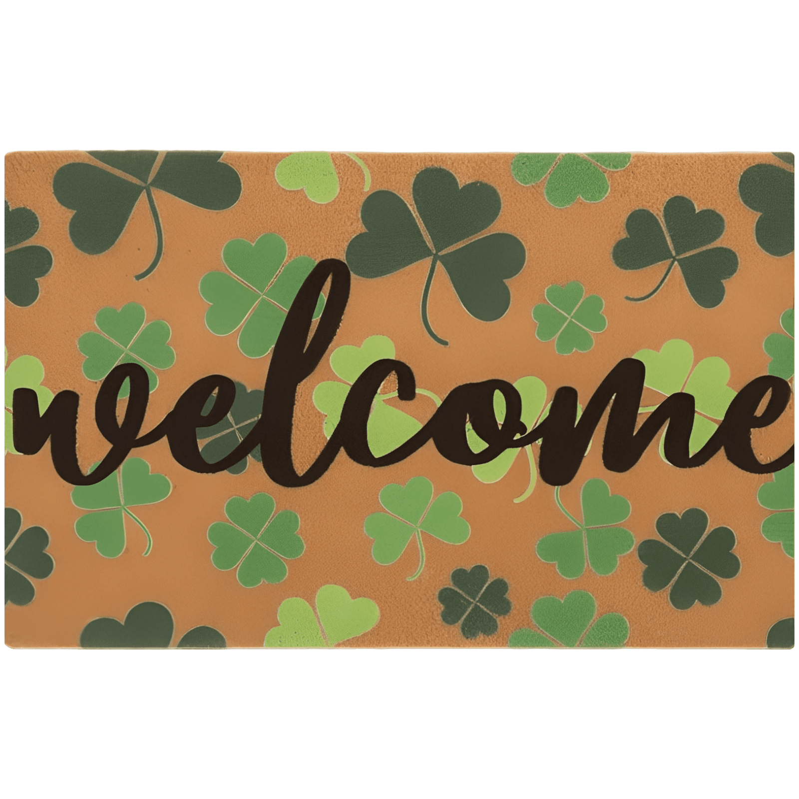 St. Patrick's Day Clover Welcome Mat