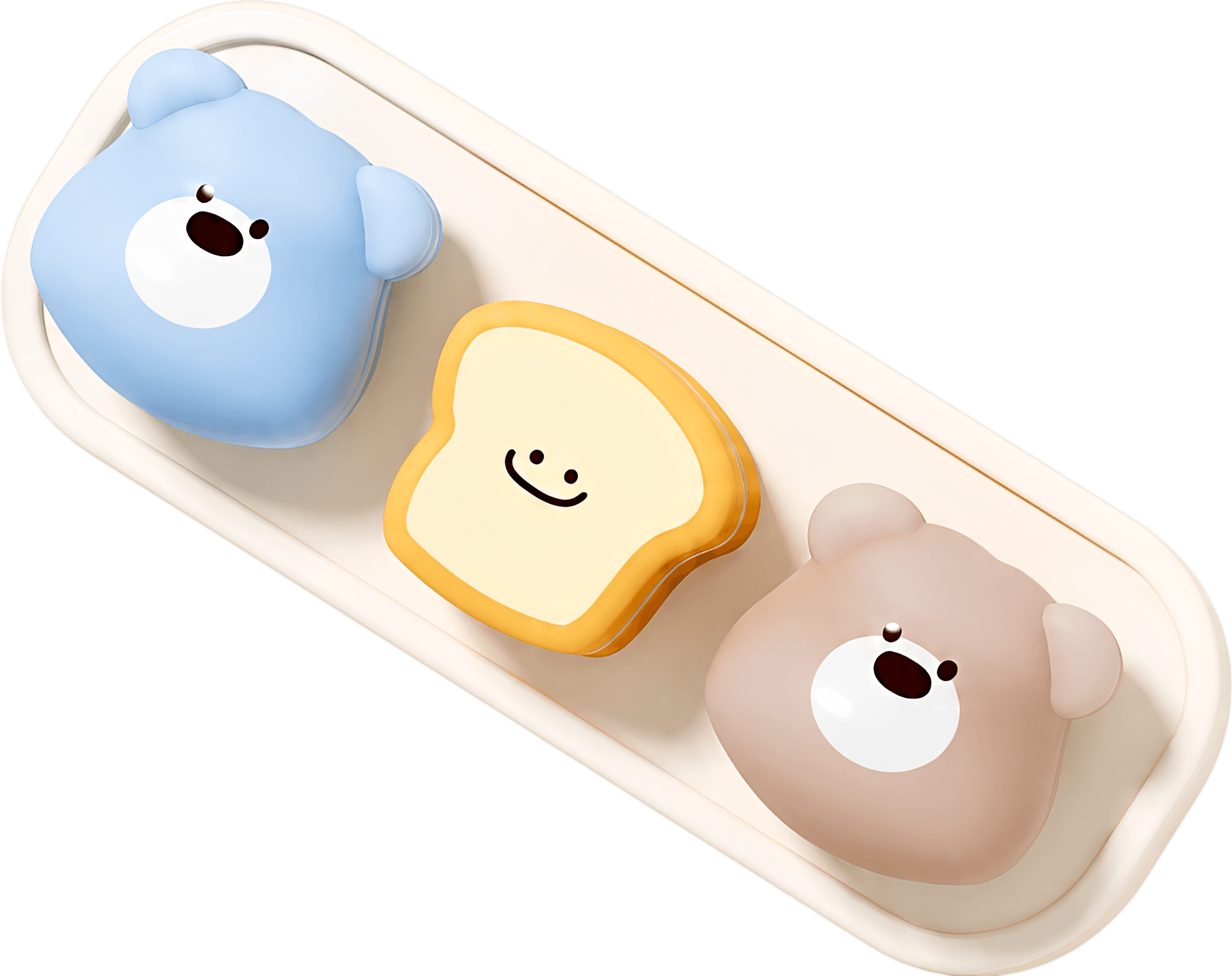 Cartoon Bear Toast Cable Organizer Set