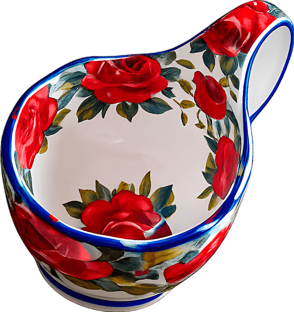 Ceramic Soup Cup with Handle and Spoon Set