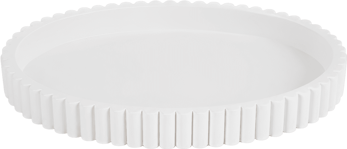 Elegant Scalloped Decorative Tray