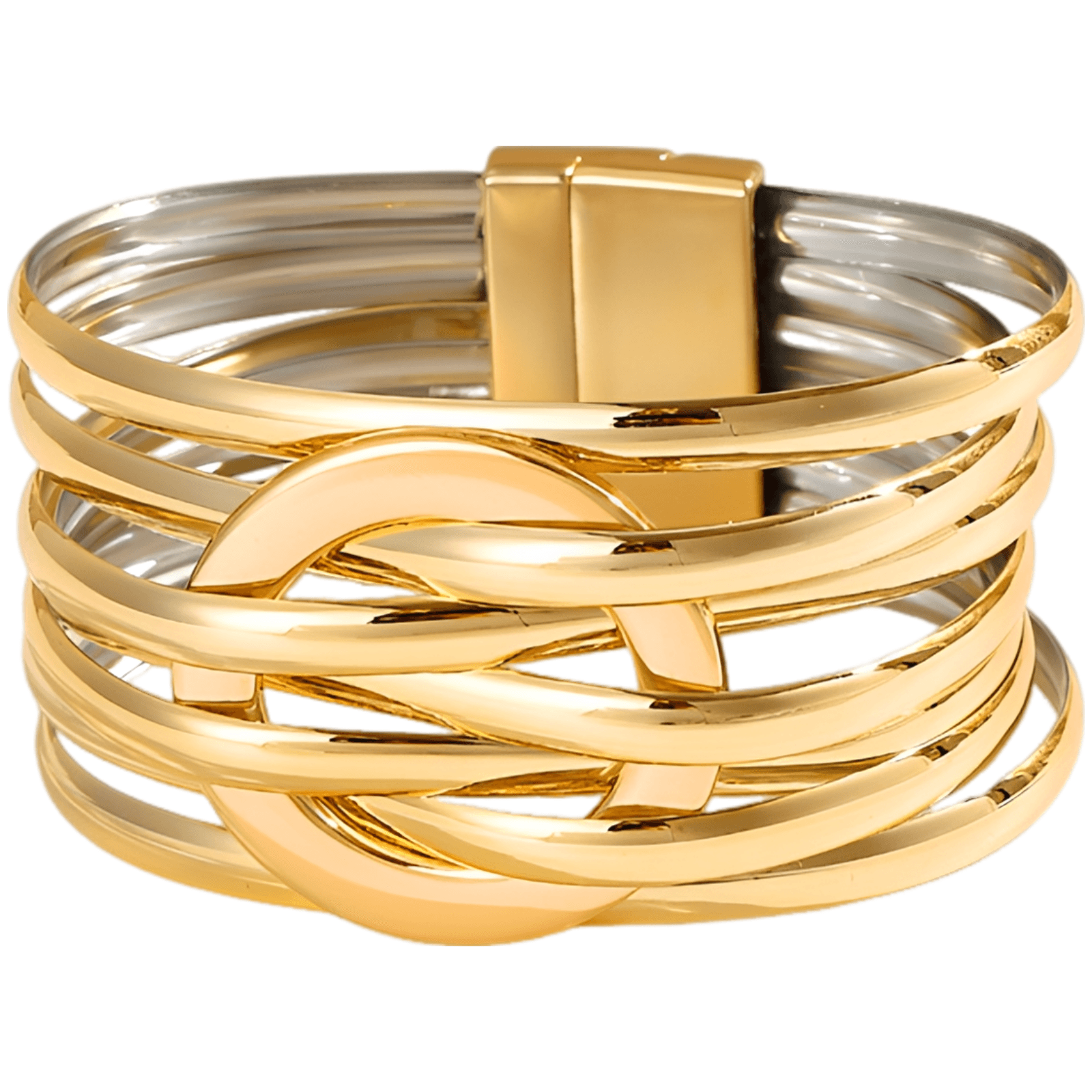 Minimalist Multi-Strand Magnetic Clasp Leather Bracelet