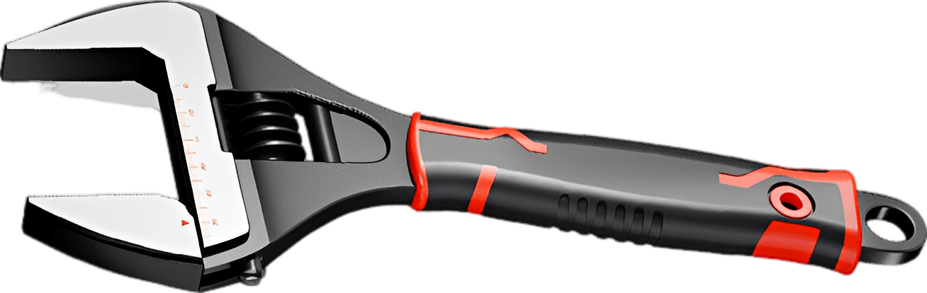 8" Ultra-Thin Wide Jaw Adjustable Wrench