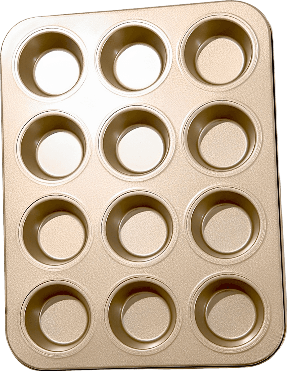 Premium Gold Nonstick 12-Cup Muffin Pan Set