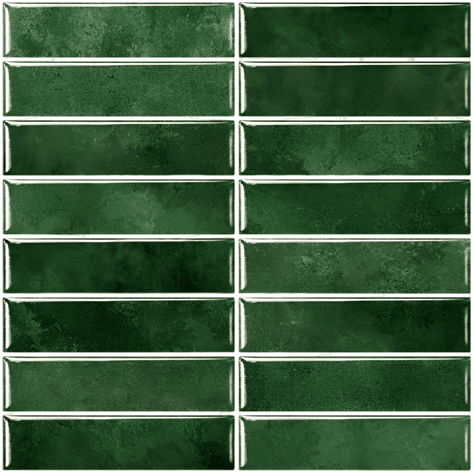 3D Gel Green Peel and Stick Subway Backsplash Tiles