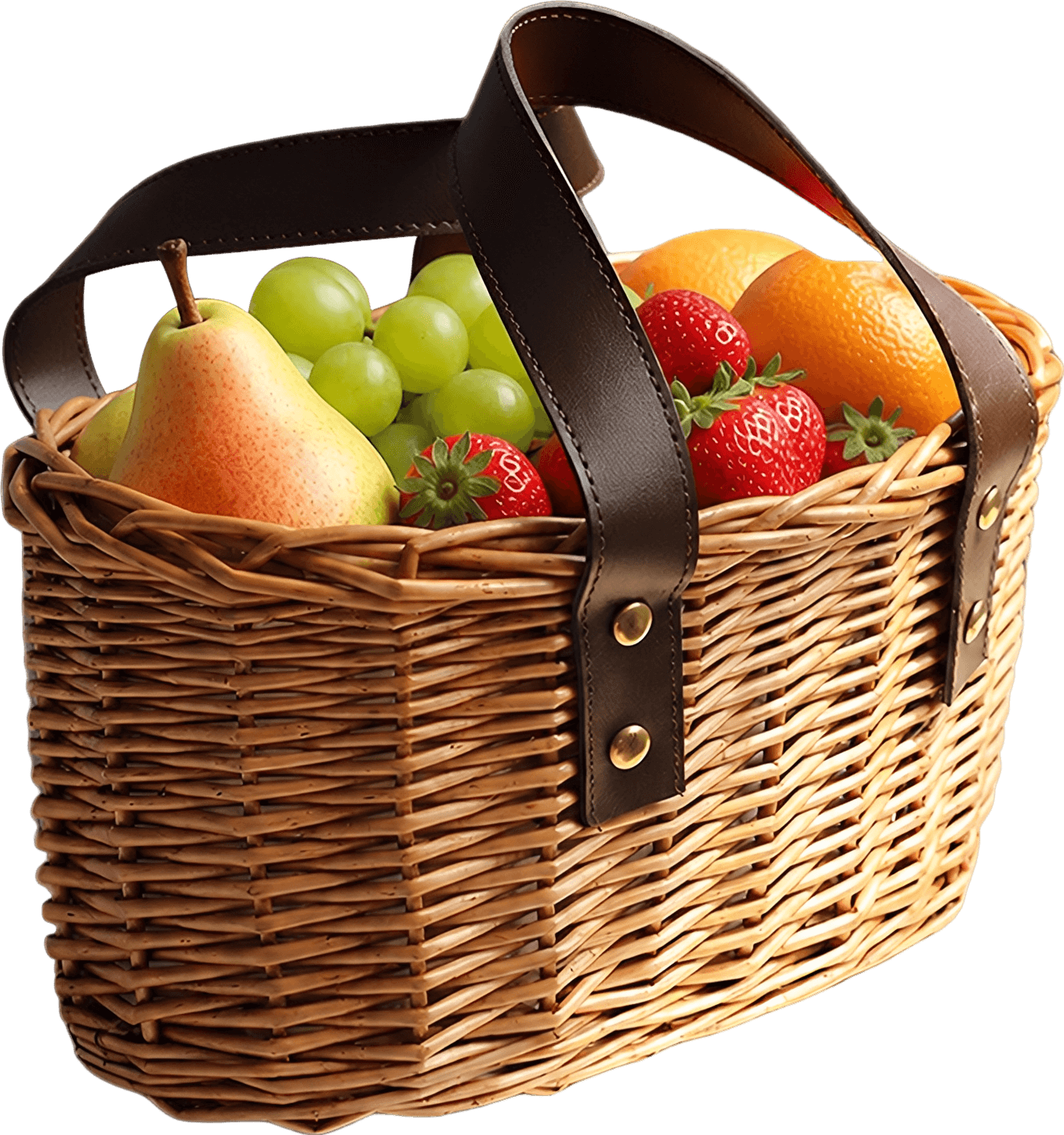 Handwoven Wicker Carrying Basket