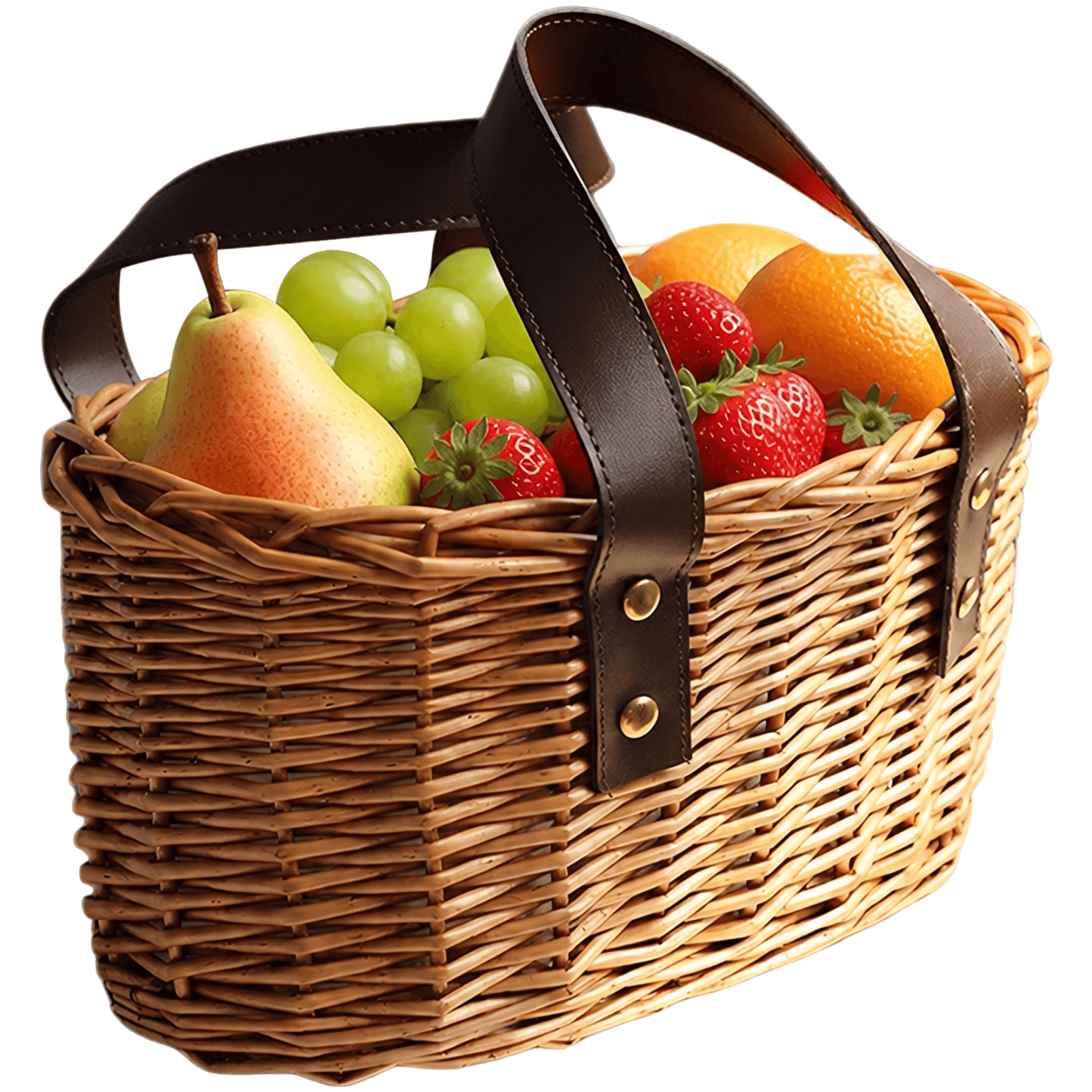 Handwoven Wicker Carrying Basket