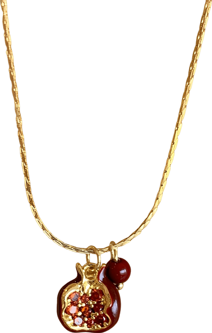 Aesthetic Pomegranate Pendant Necklace