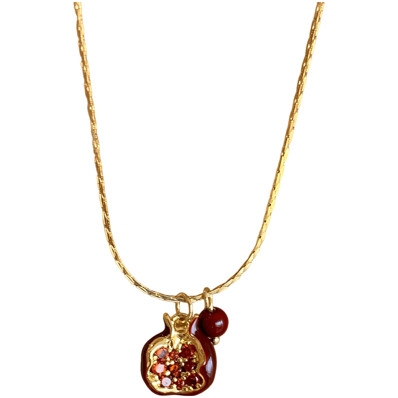 Aesthetic Pomegranate Pendant Necklace