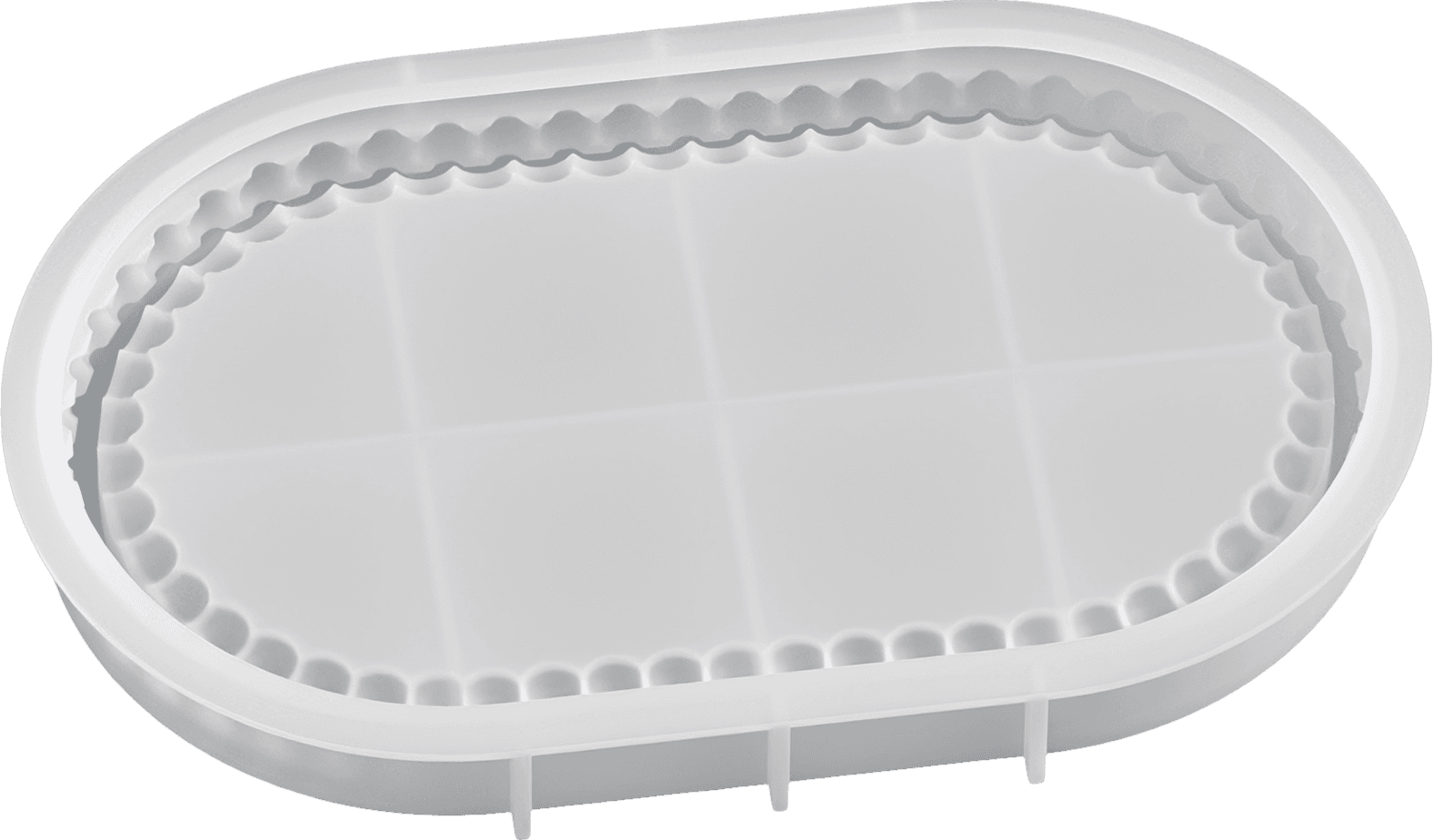 Large Oval Beaded Silicone Tray Mold