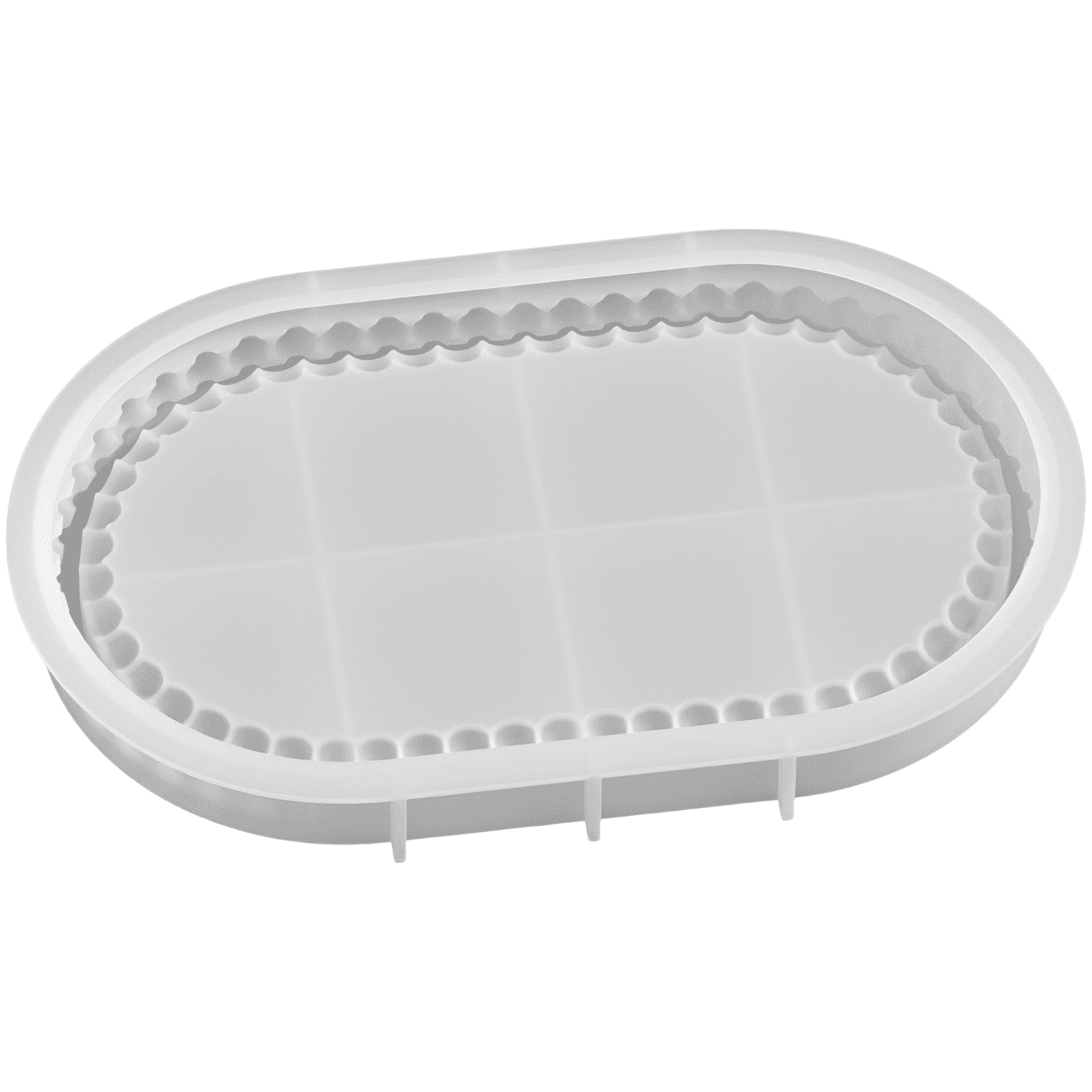 Large Oval Beaded Silicone Tray Mold