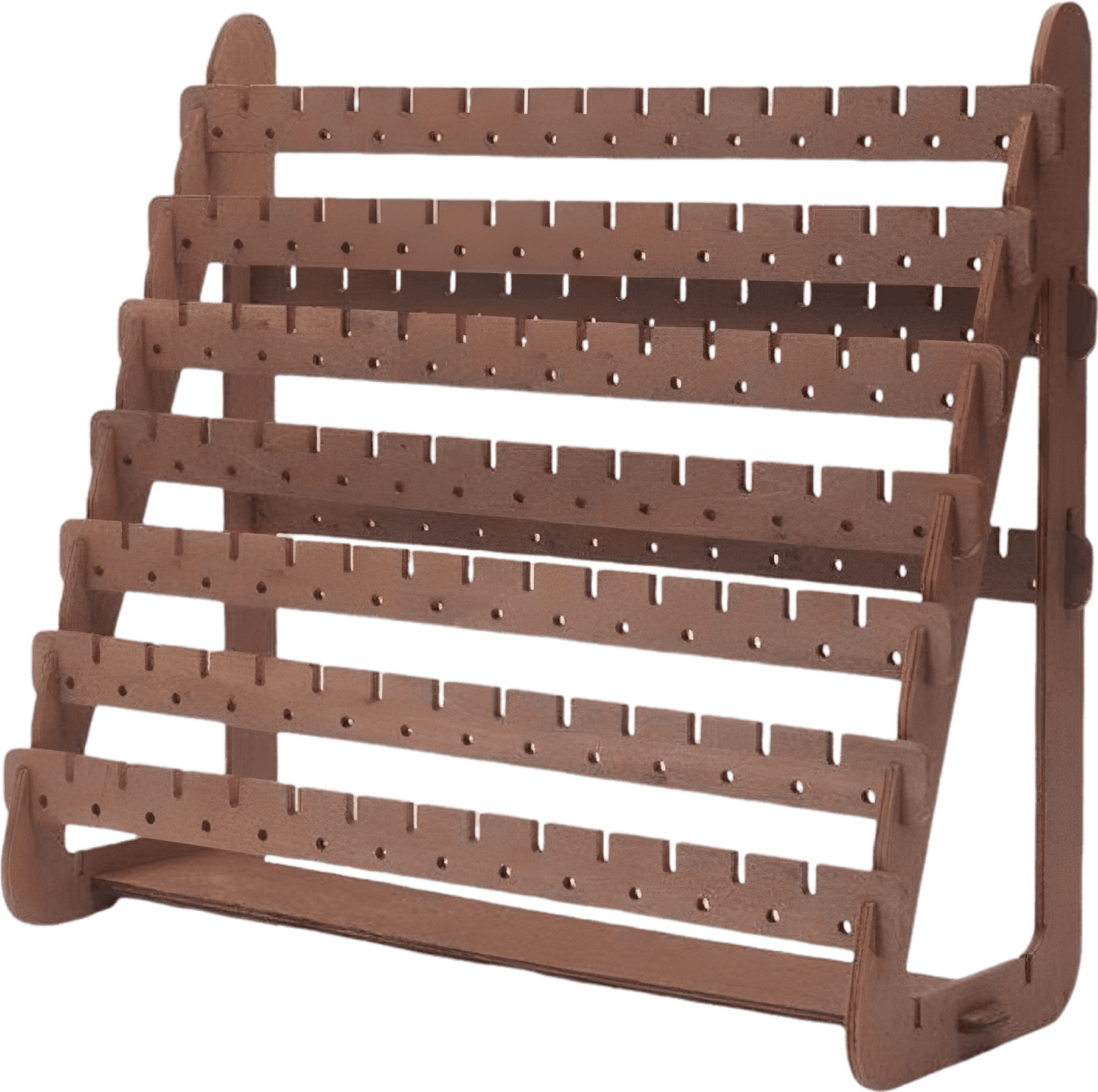 4-Tier Wooden Earring Display Stand