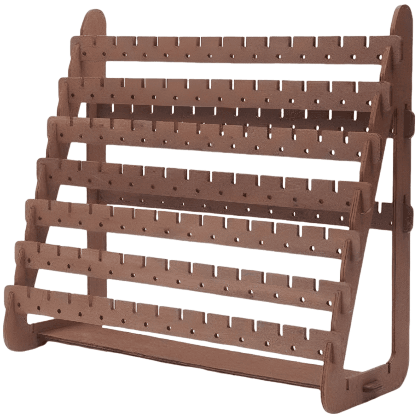 4-Tier Wooden Earring Display Stand