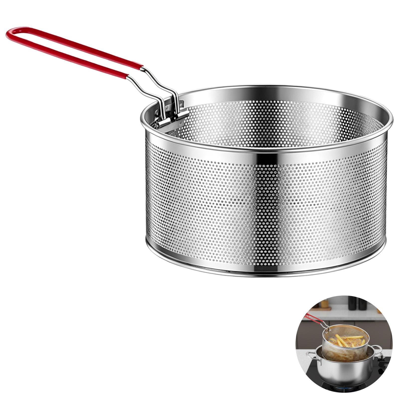 Premium Stainless Steel Fry Basket