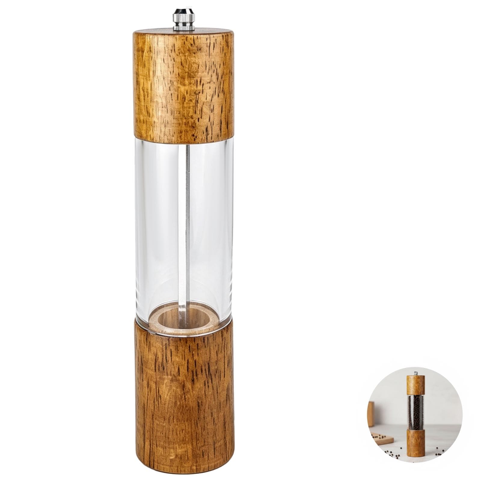Wooden Salt and Pepper Grinder Set