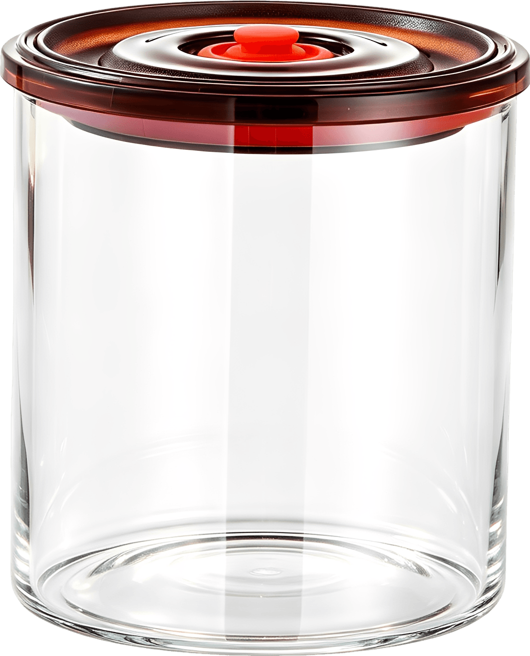 Amber Glass Vacuum Storage Jar