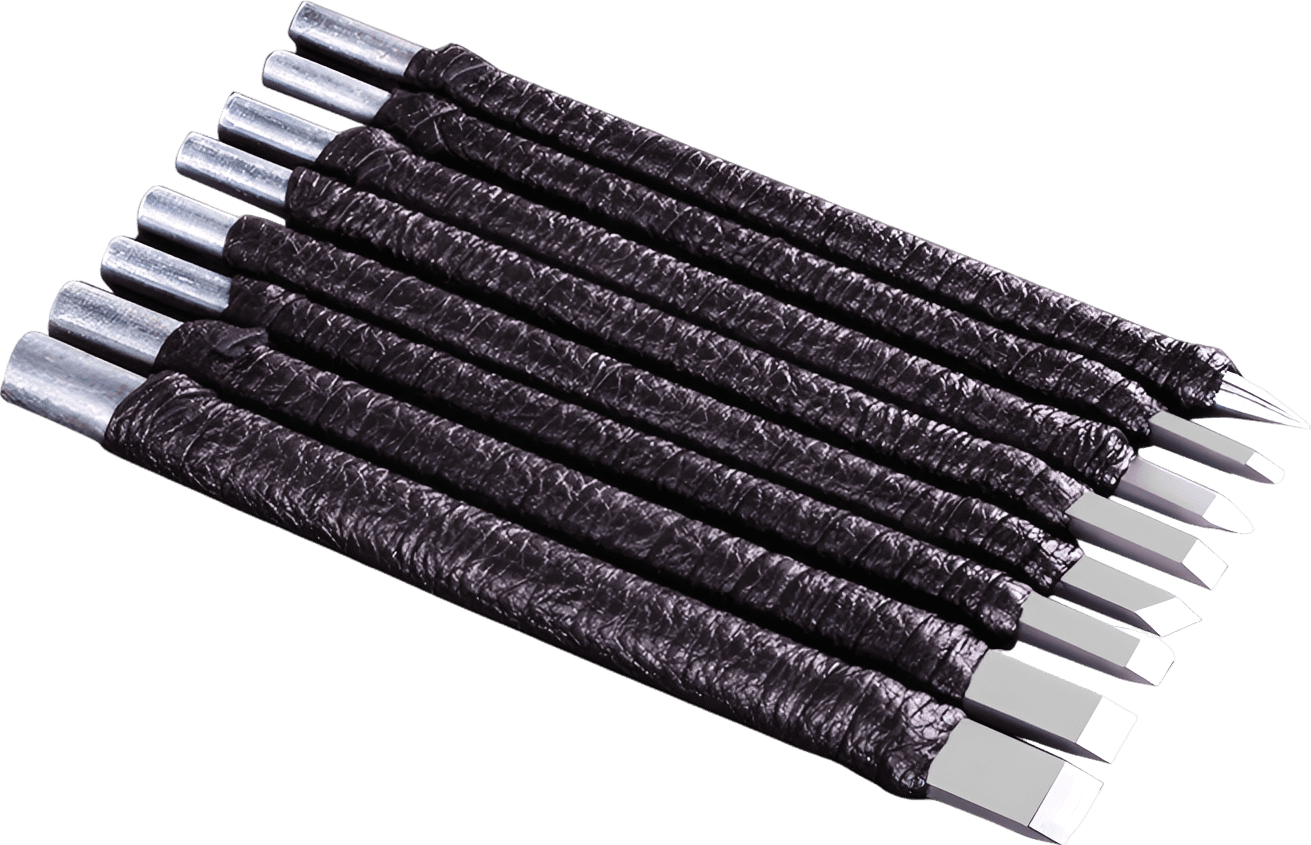 8-Piece Tungsten Steel Carving Tools Set