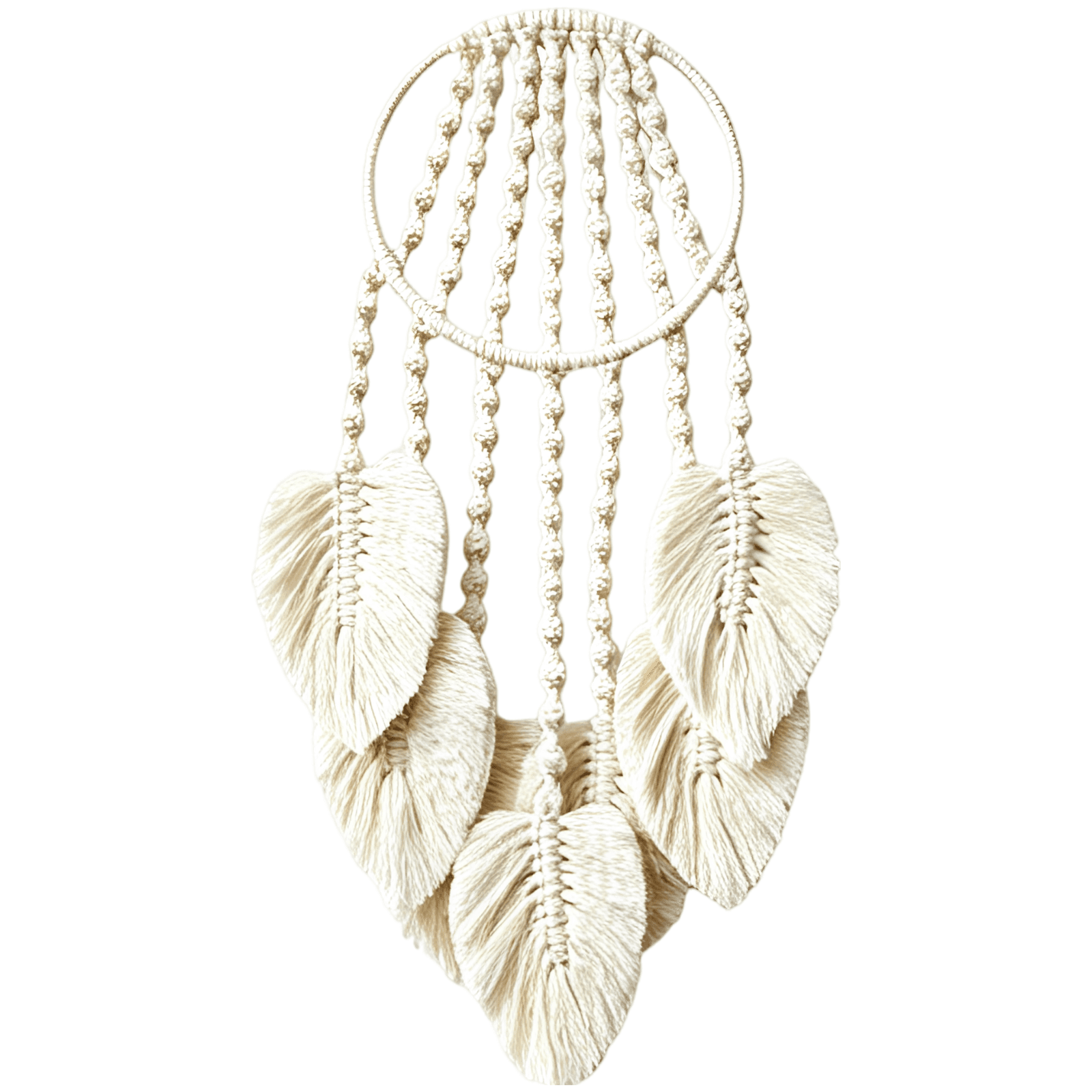 Hand-Woven Boho Dream Catcher Macrame Wall Hanging
