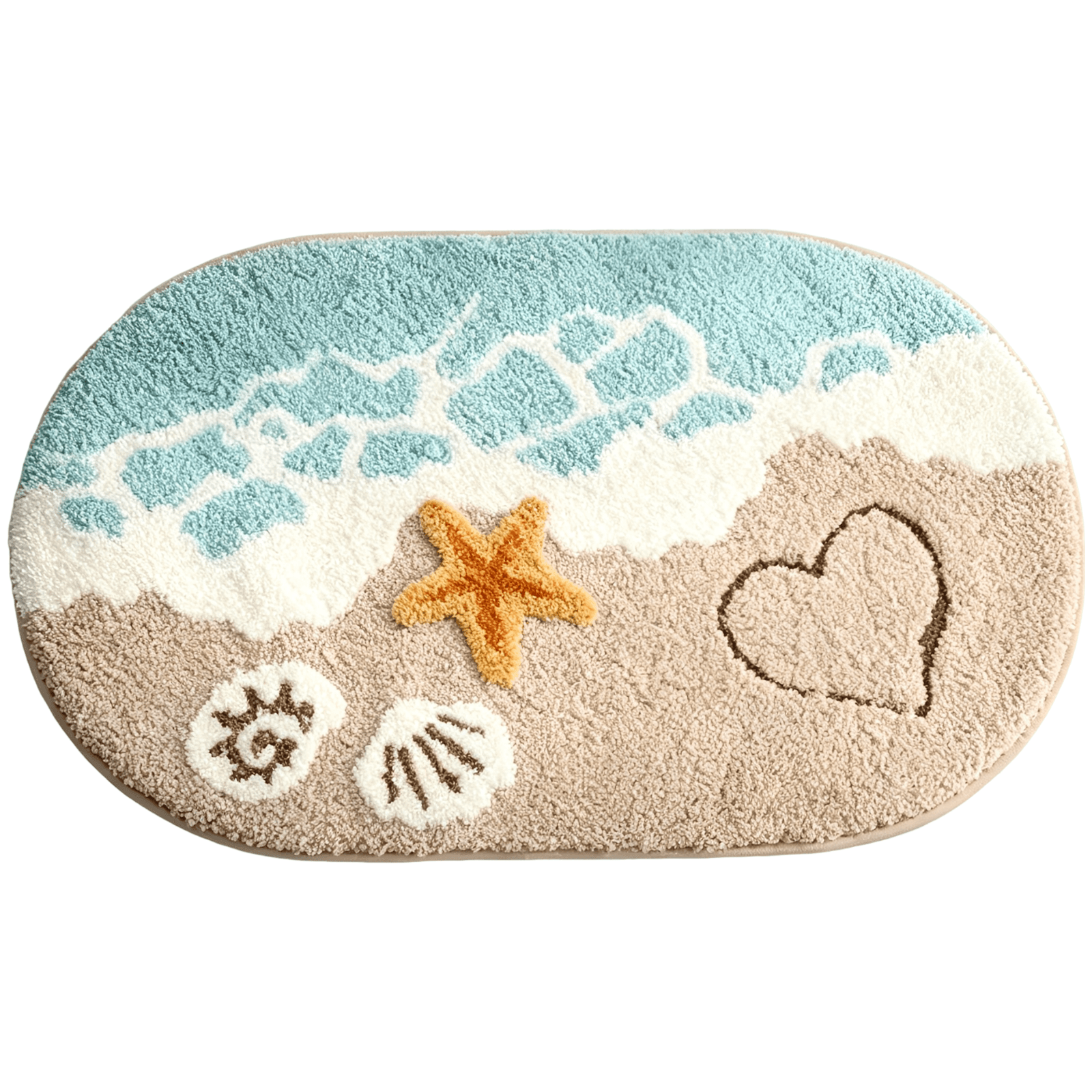 Coastal Ocean Wave Tufted Bath Mat