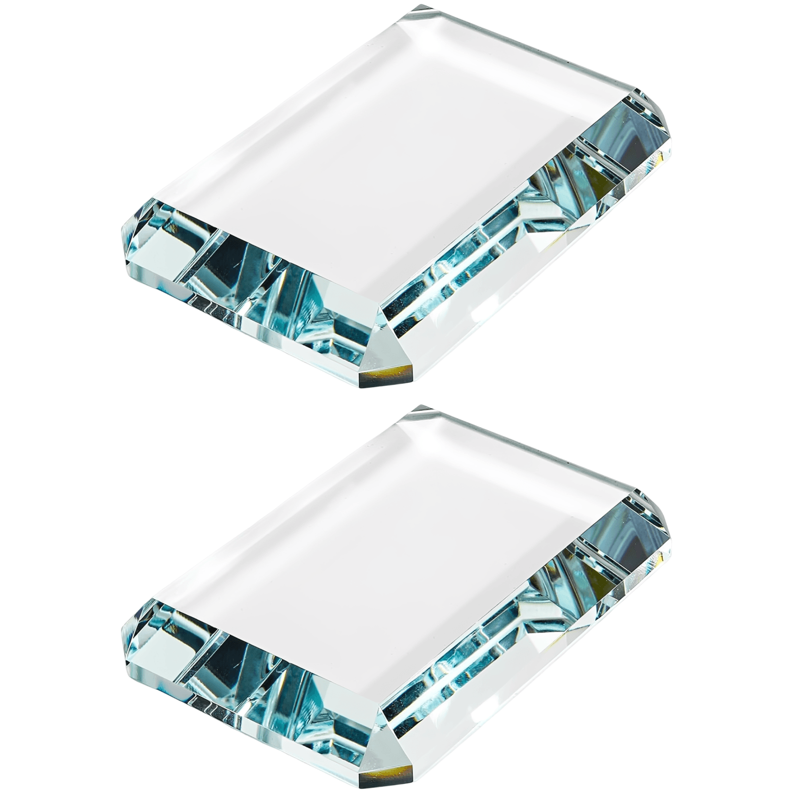 Clear K5 Crystal Paperweight Set