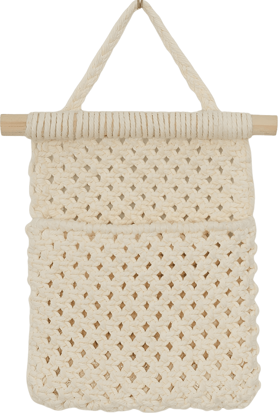 Boho Macrame Wall Hanging Organizer