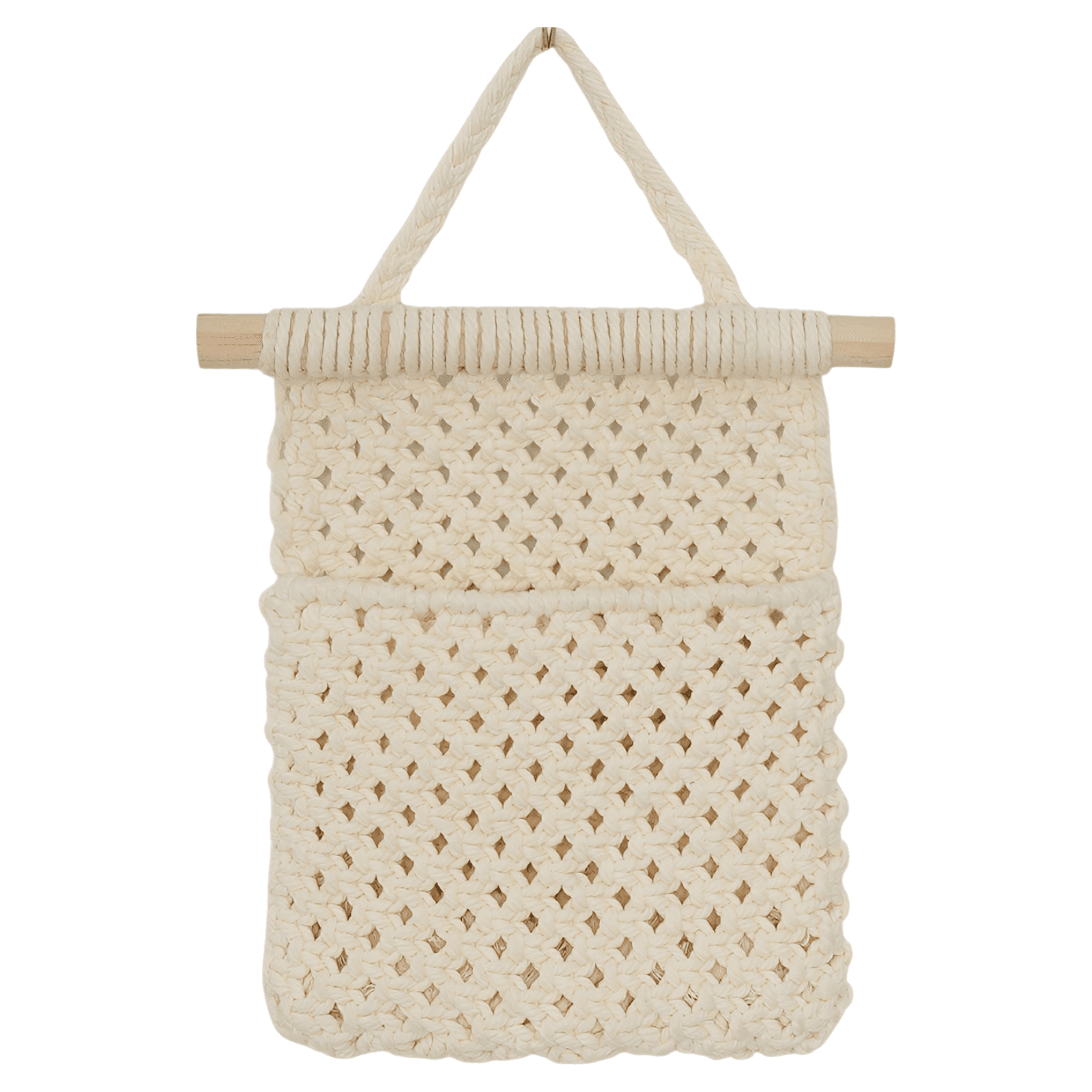 Boho Macrame Wall Hanging Organizer