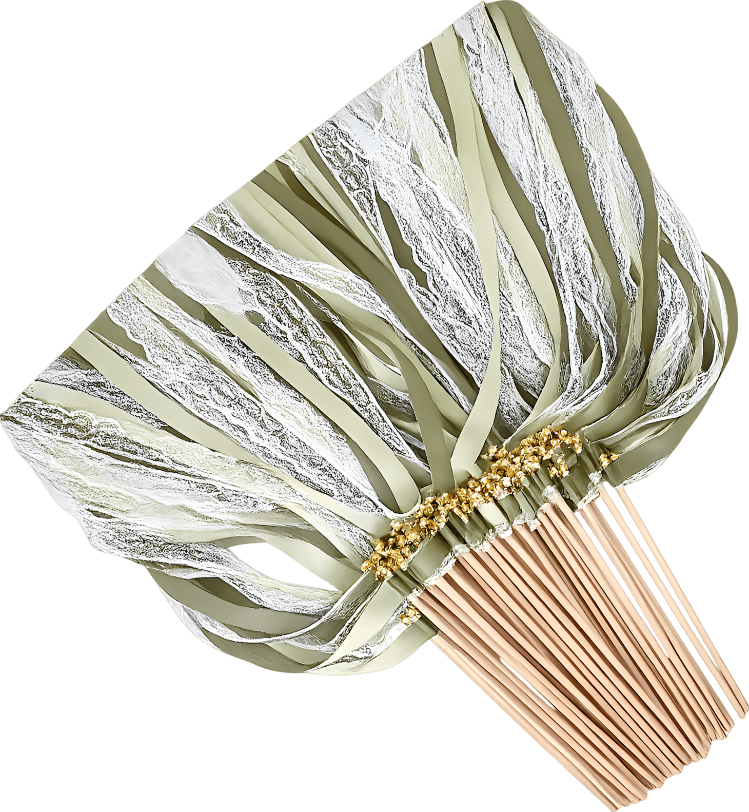 Elegant Lace Ribbon Wands with Bells