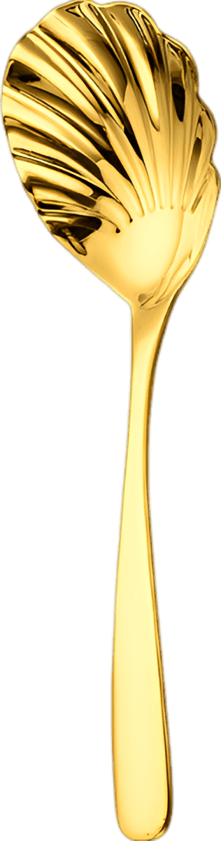 Elegant Shell Stainless Steel Serving Spoons