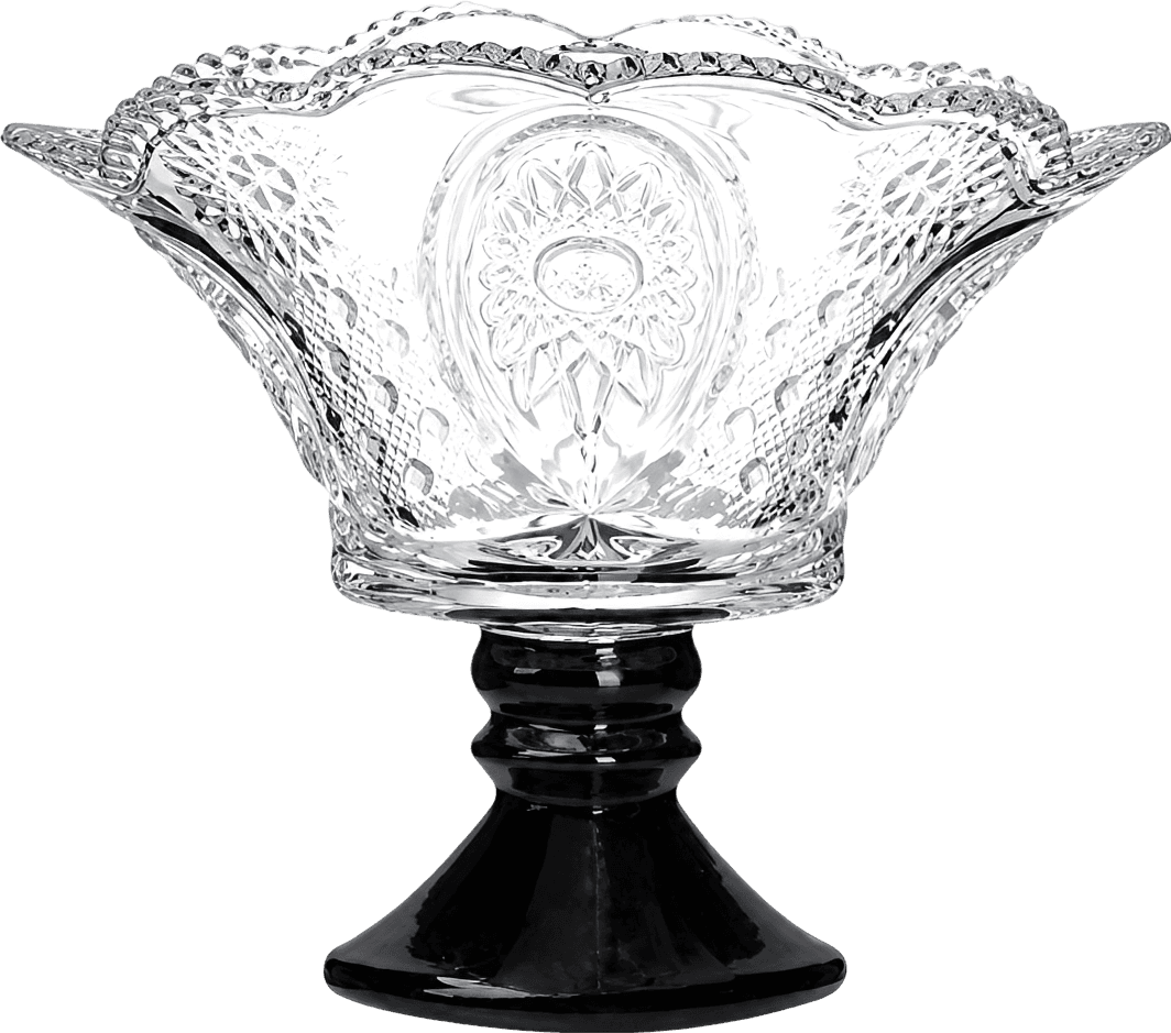 Vintage Glass Pedestal Fruit Bowl
