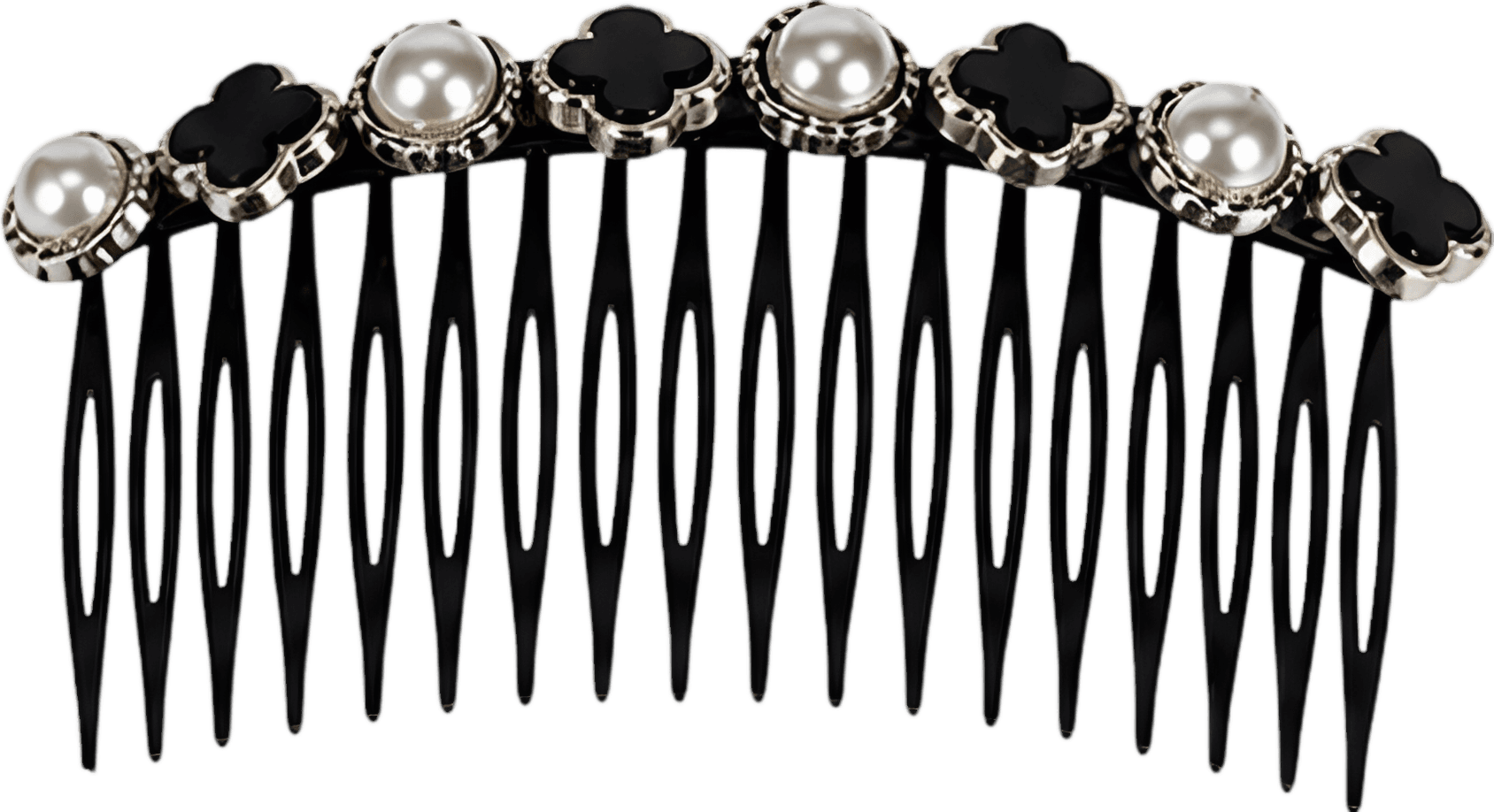 5-Piece Rhinestone Pearl Hair Side Comb Set