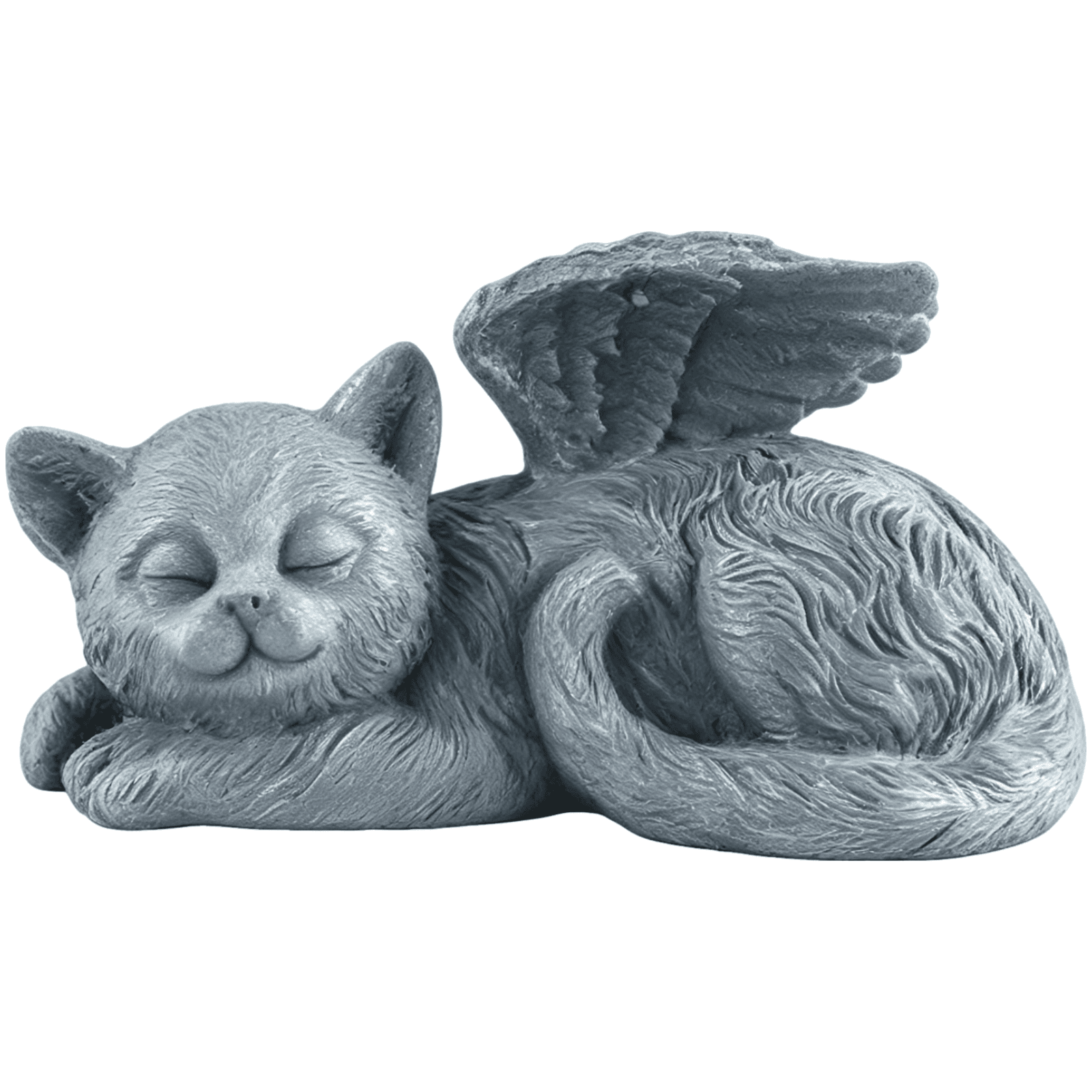 Serene Cat Angel Memorial Stone