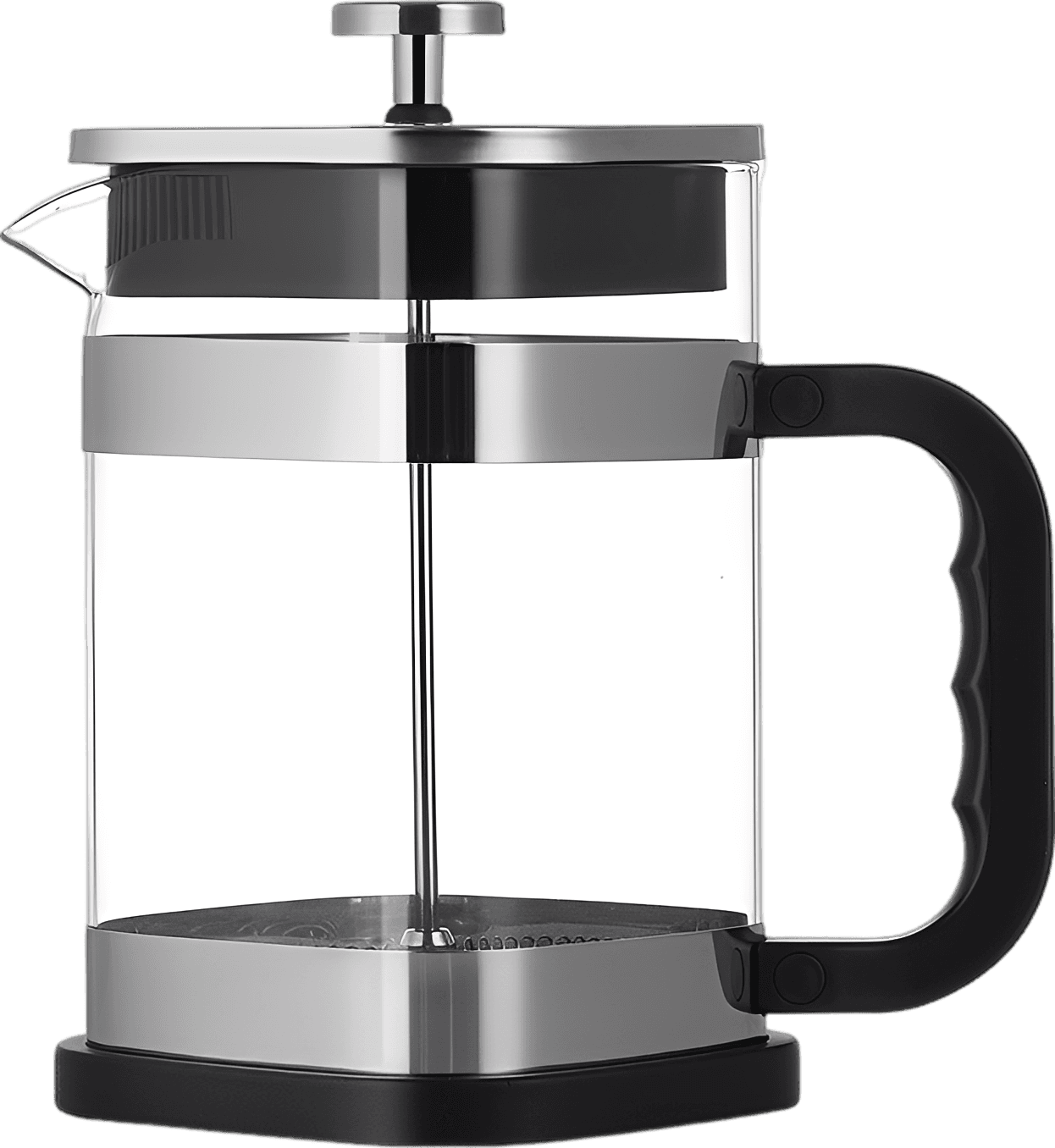 Square Borosilicate Glass French Press