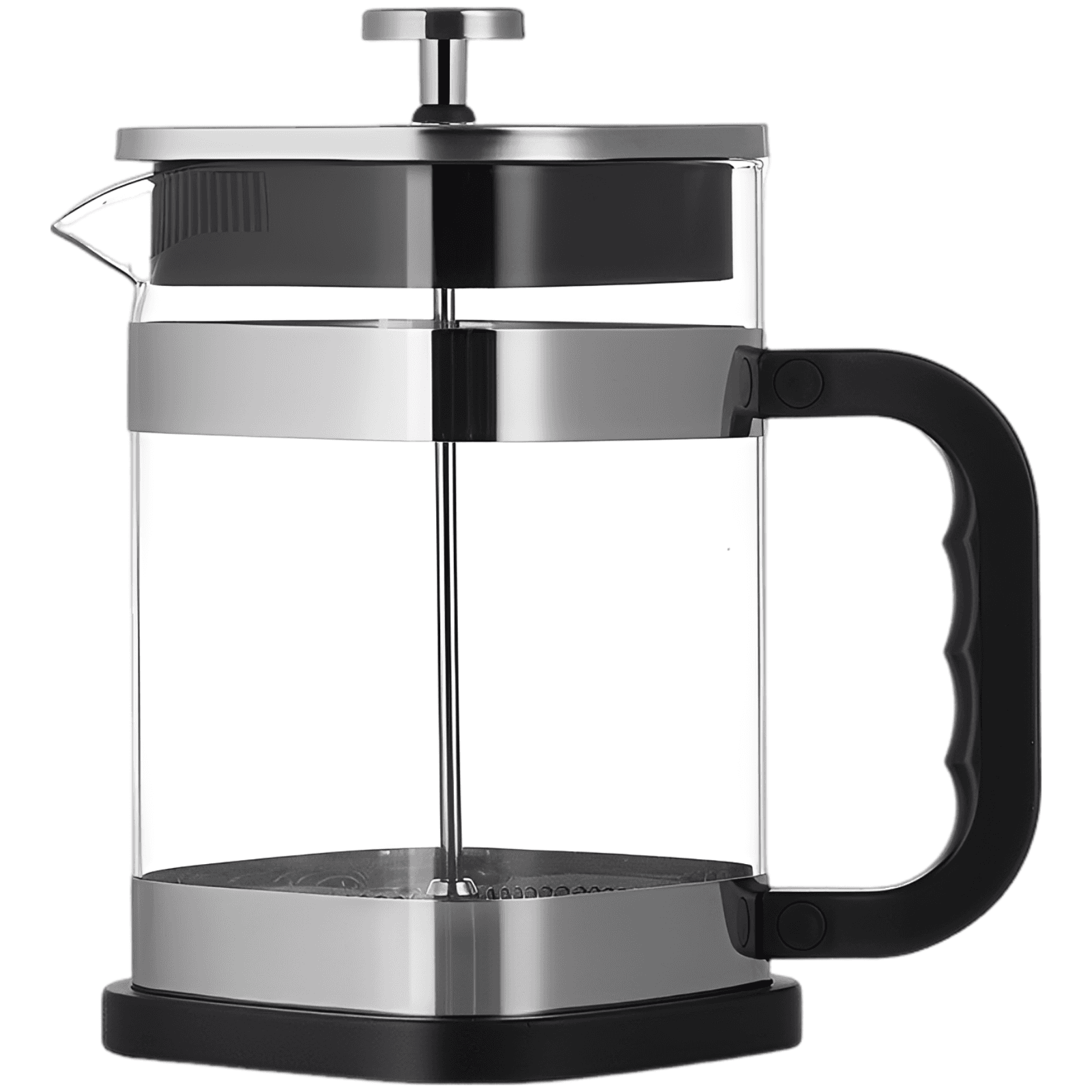 Square Borosilicate Glass French Press