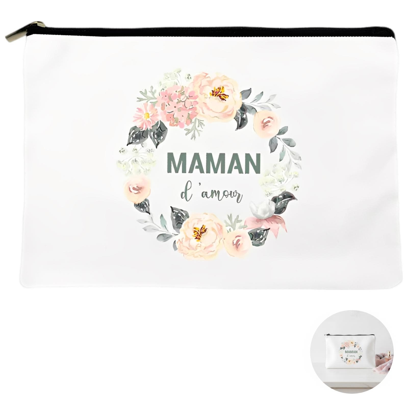MAMAN d'amour Floral Makeup Bag