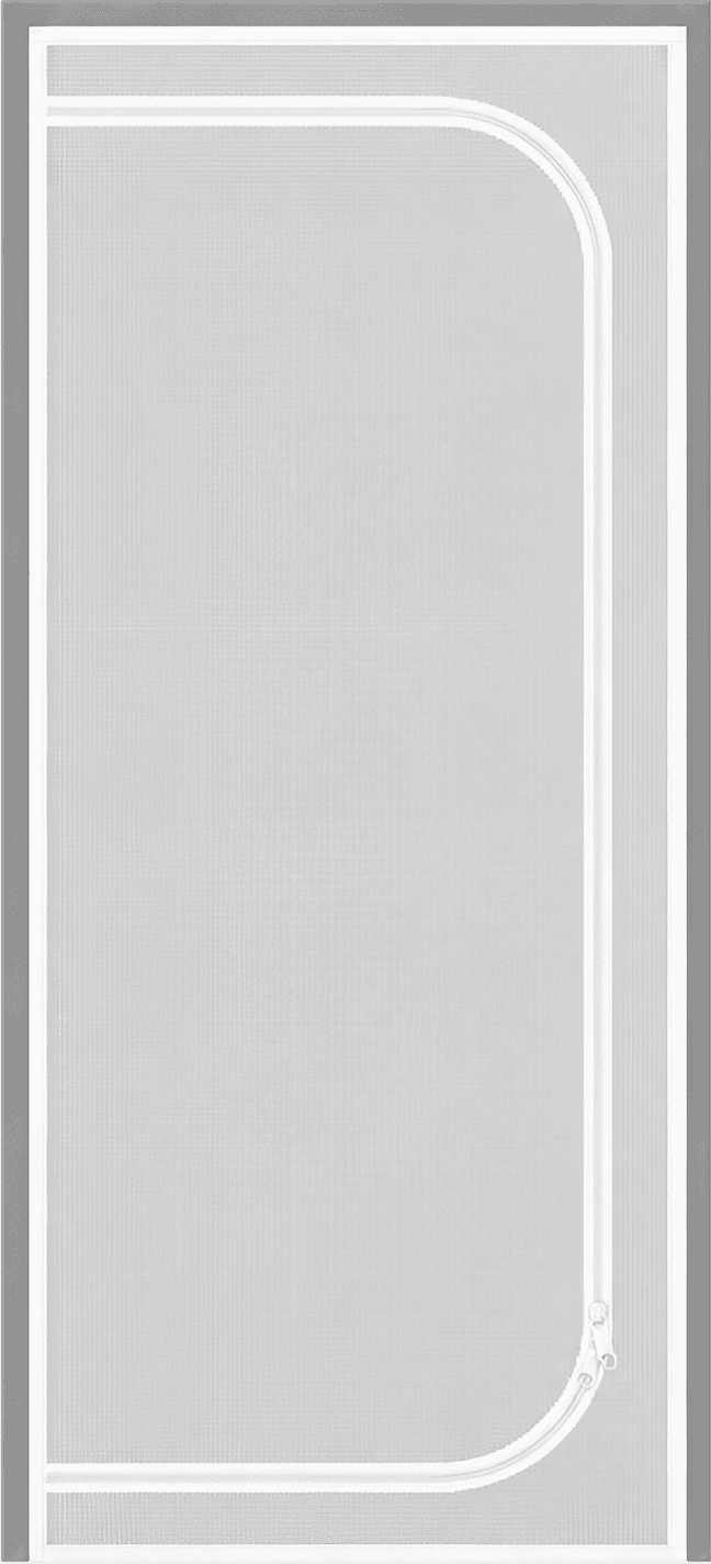 Cat Proof Screen Door with Zipper Closure