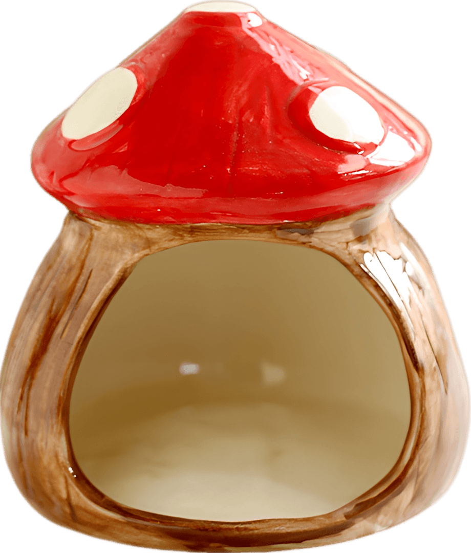 Ceramic Mushroom Hamster Hideout