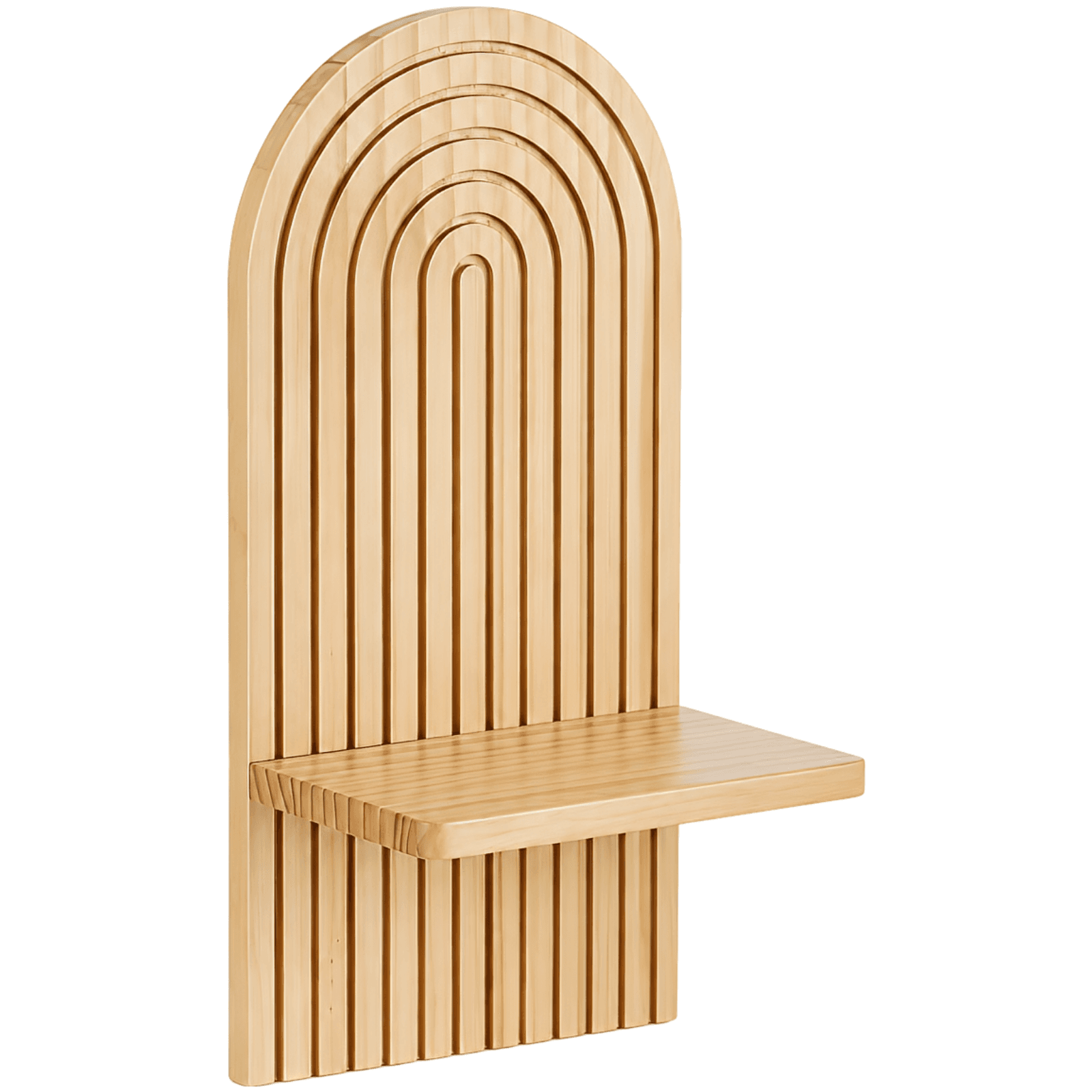 Arched Boho Wooden Wall Shelves