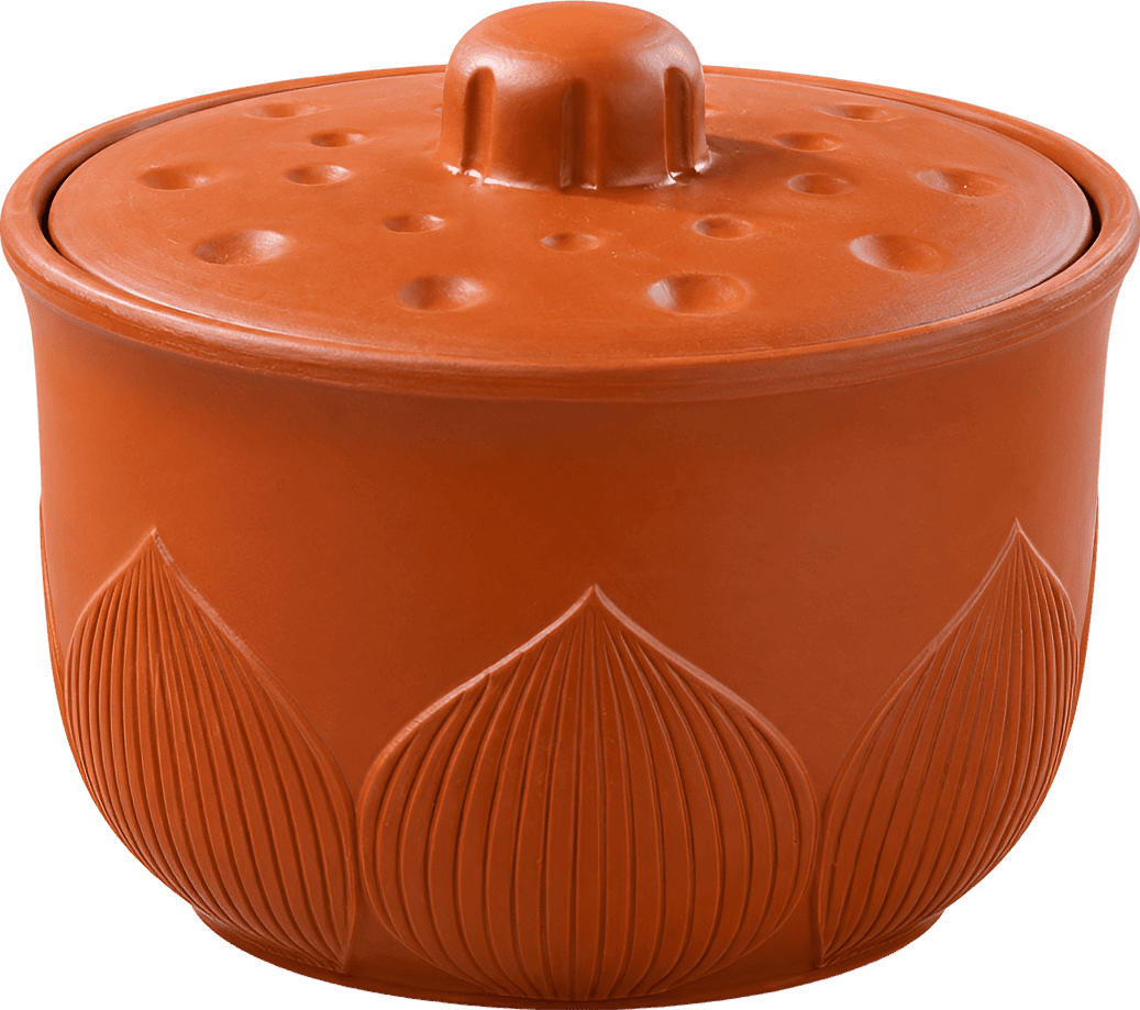 Lotus Ceramic Purple Clay Stew Pot