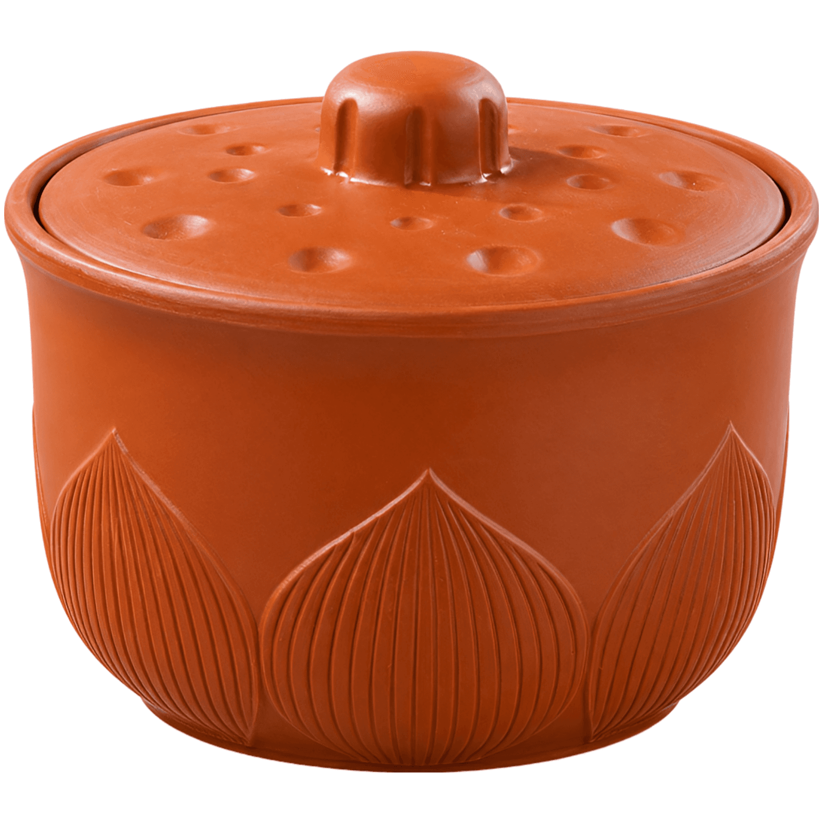 Lotus Ceramic Purple Clay Stew Pot