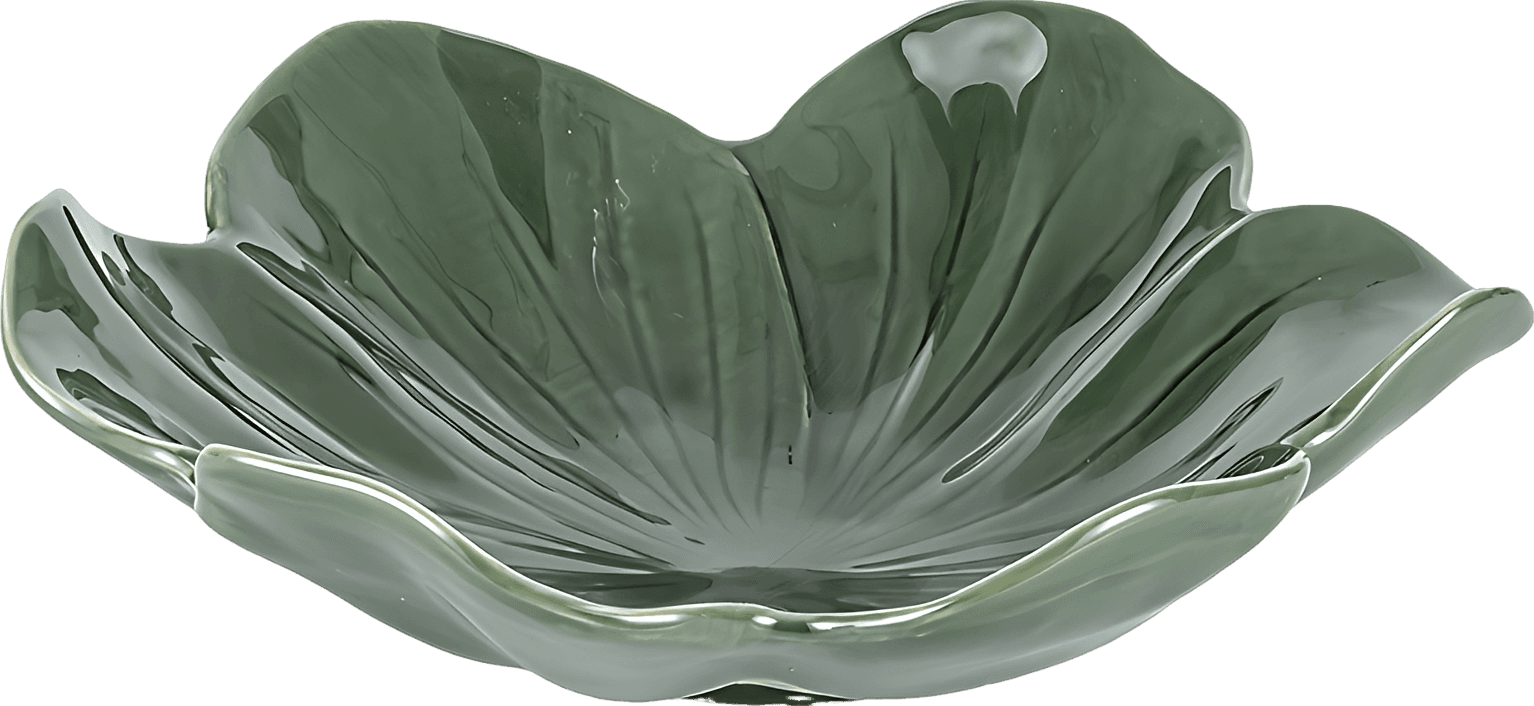 Liling Ceramic Cabbage Leaf Plate