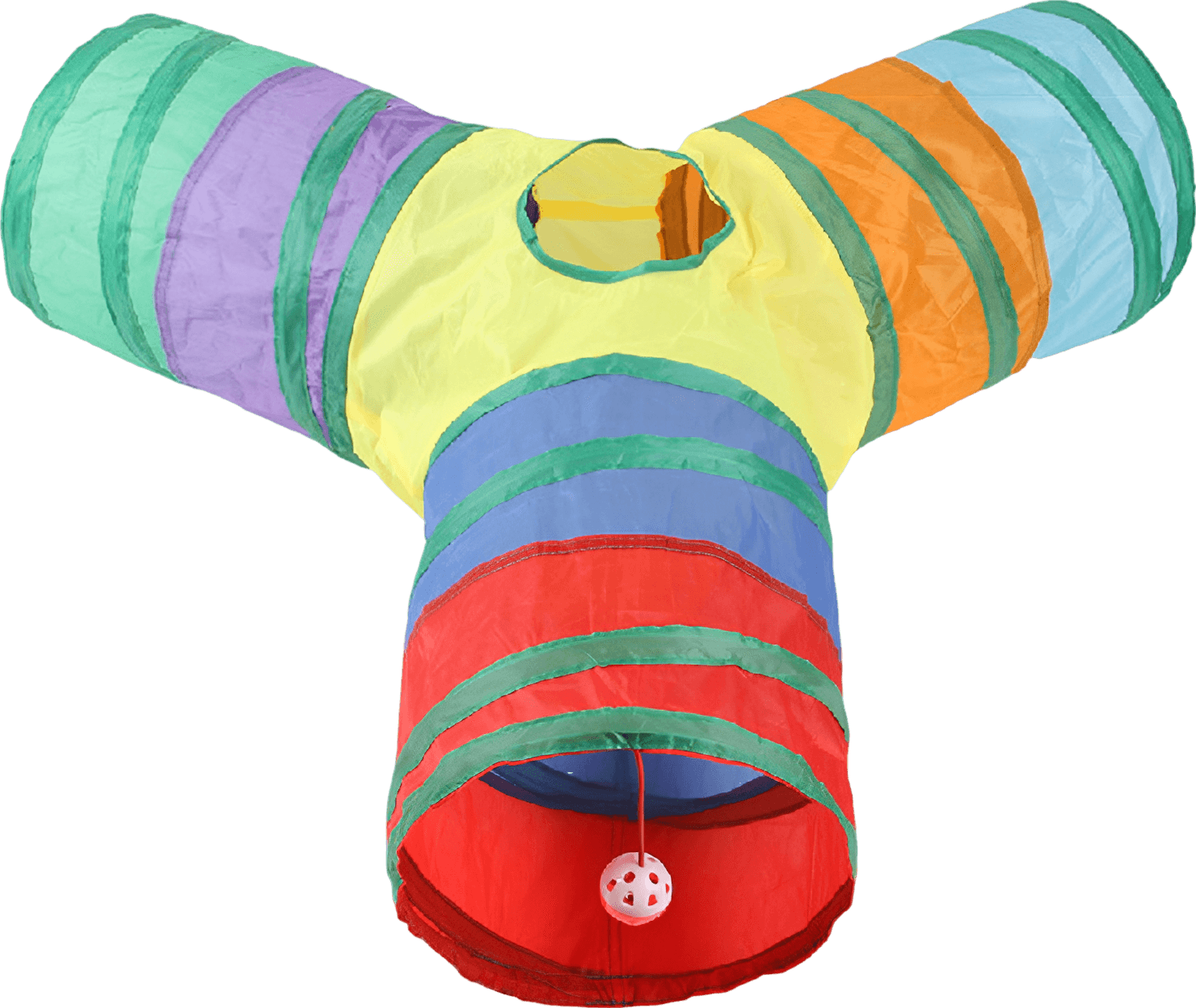 3-Way Y-Shaped Interactive Cat Play Tunnel